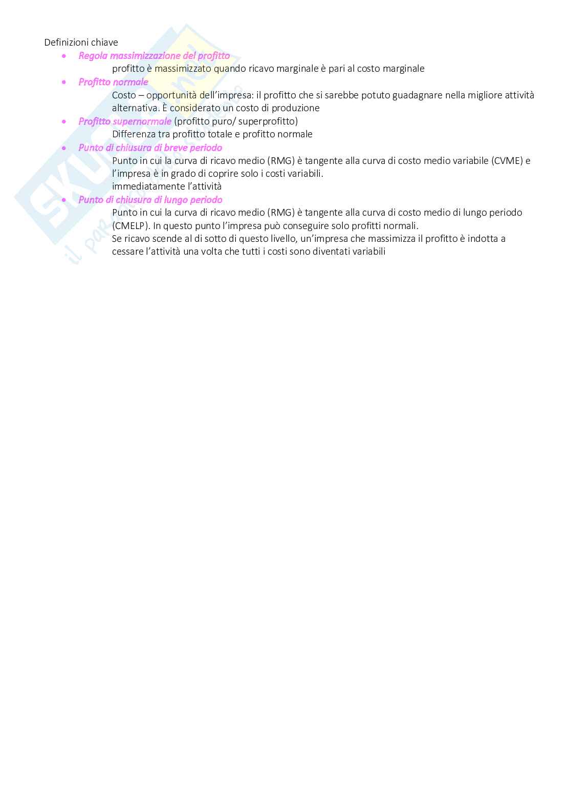 Riassunto esame Elementi di economia, Prof. Raimondi Valentina, libro consigliato Microeconomia (10 edizione), Di Sloman J, Wride J, Garrat D Ed. Pearson Pag. 66