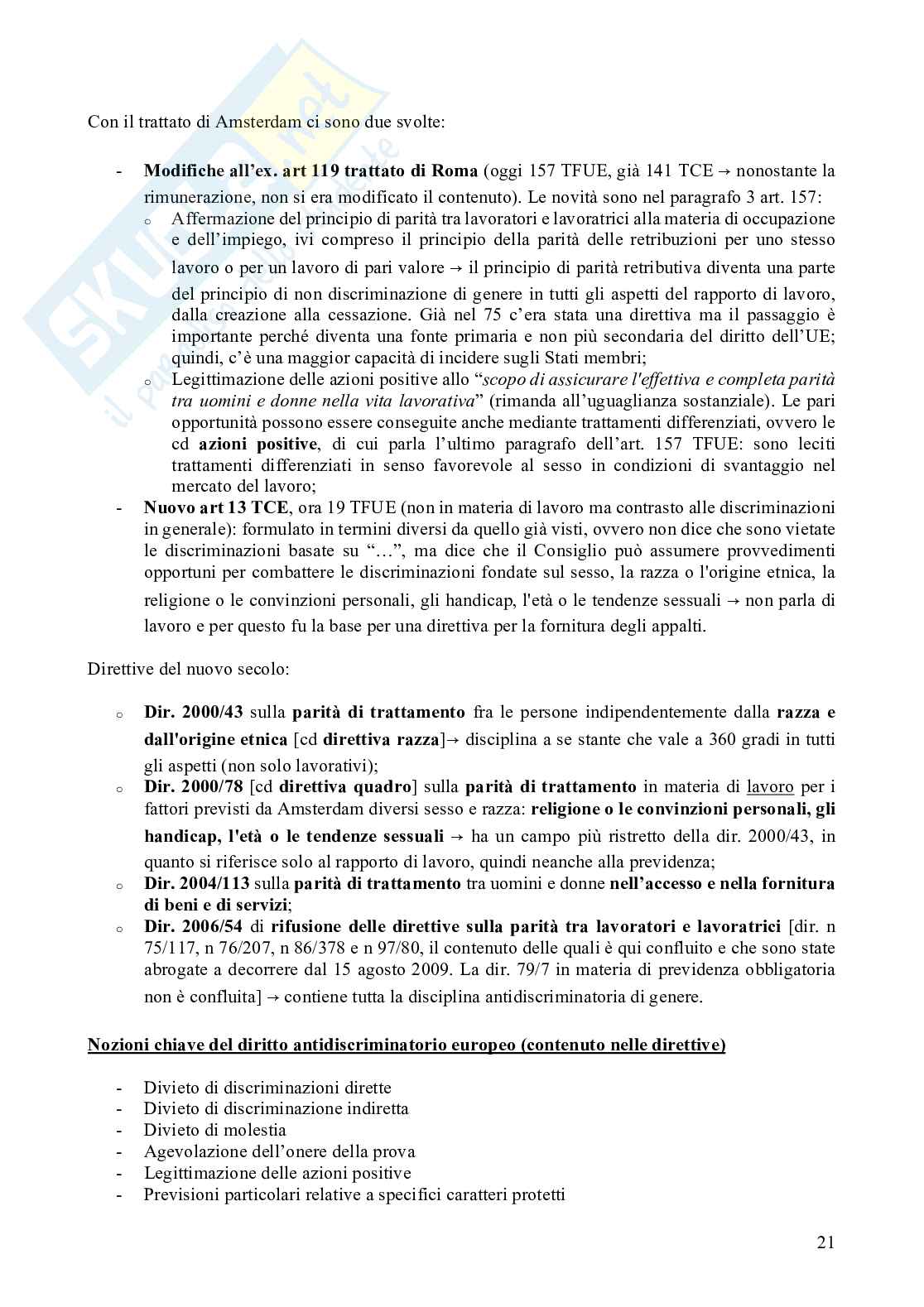 Diritto del lavoro dell'UE Pag. 21