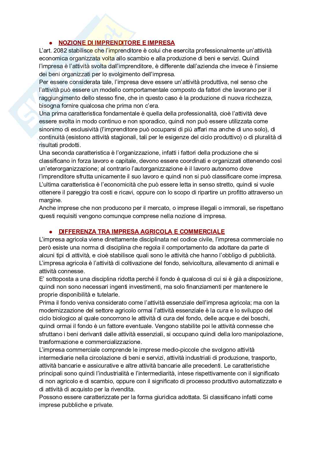 Domande frequenti Diritto commerciale Pag. 1