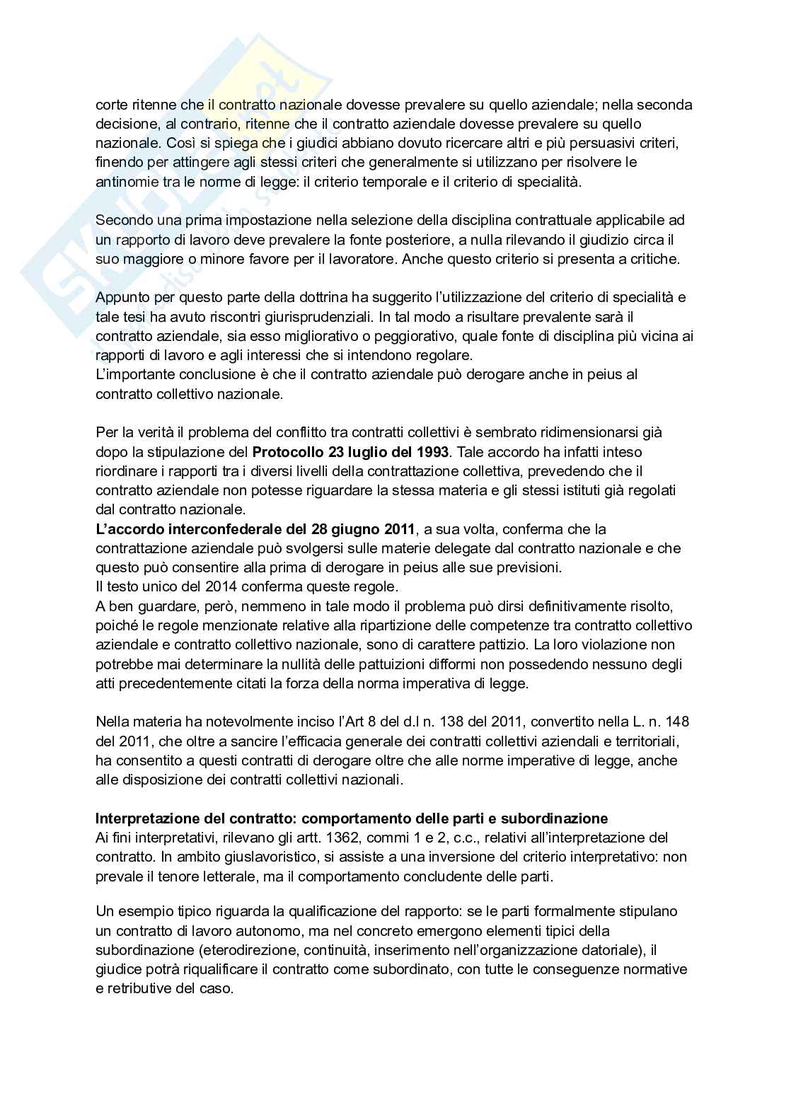 Riassunto esame Diritto del lavoro, Prof. Cappelli Lucio, libro consigliato Diritto sindacale, Magnani Pag. 21