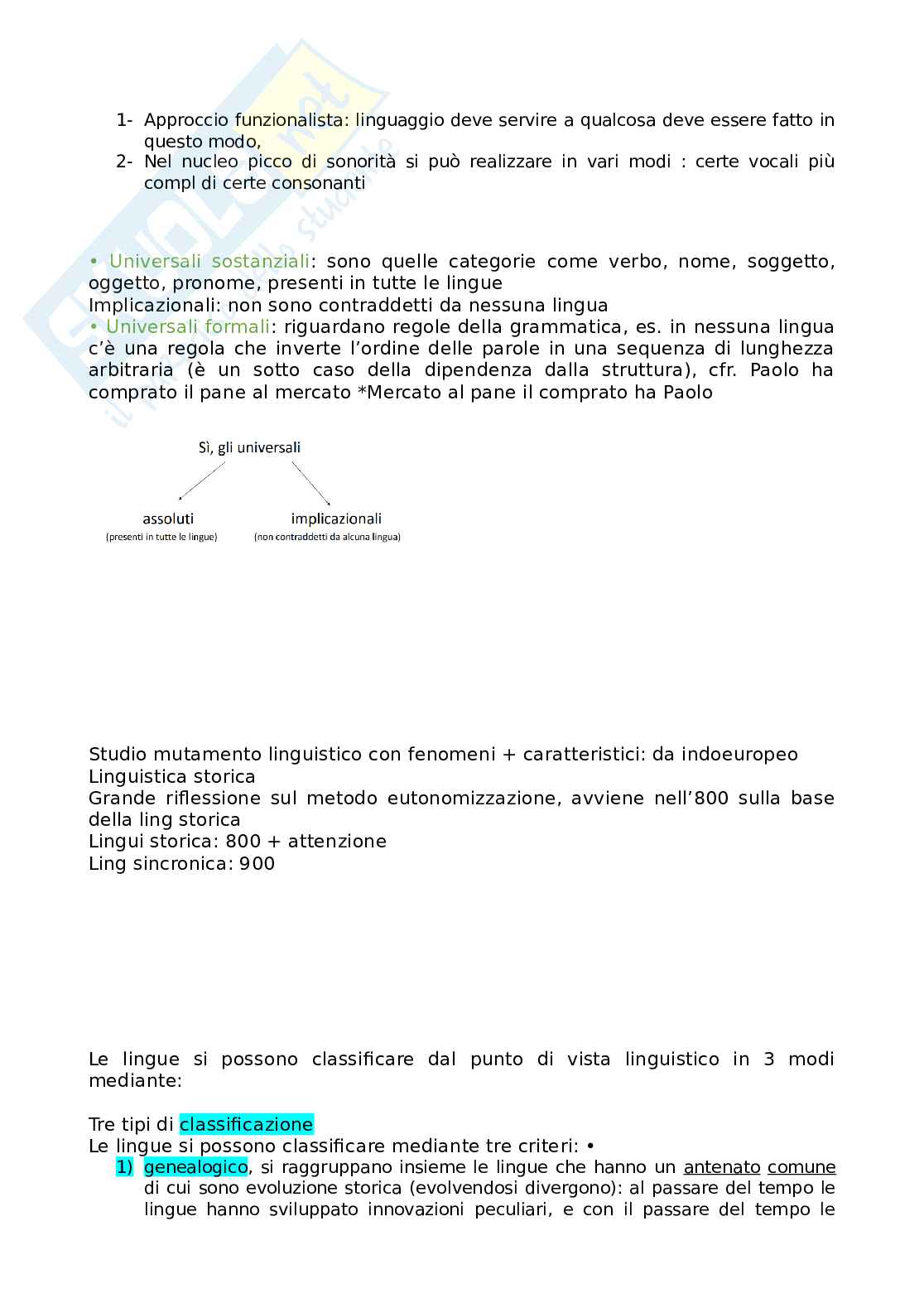 Riassunto esame Glottologia per lingue, Prof. Scala Andrea, libro consigliato La linguistica. Un corso introduttivo, Novara, UTET Università, 2011 o edizioni successive, G. Berruto - M. Cerruti Pag. 41