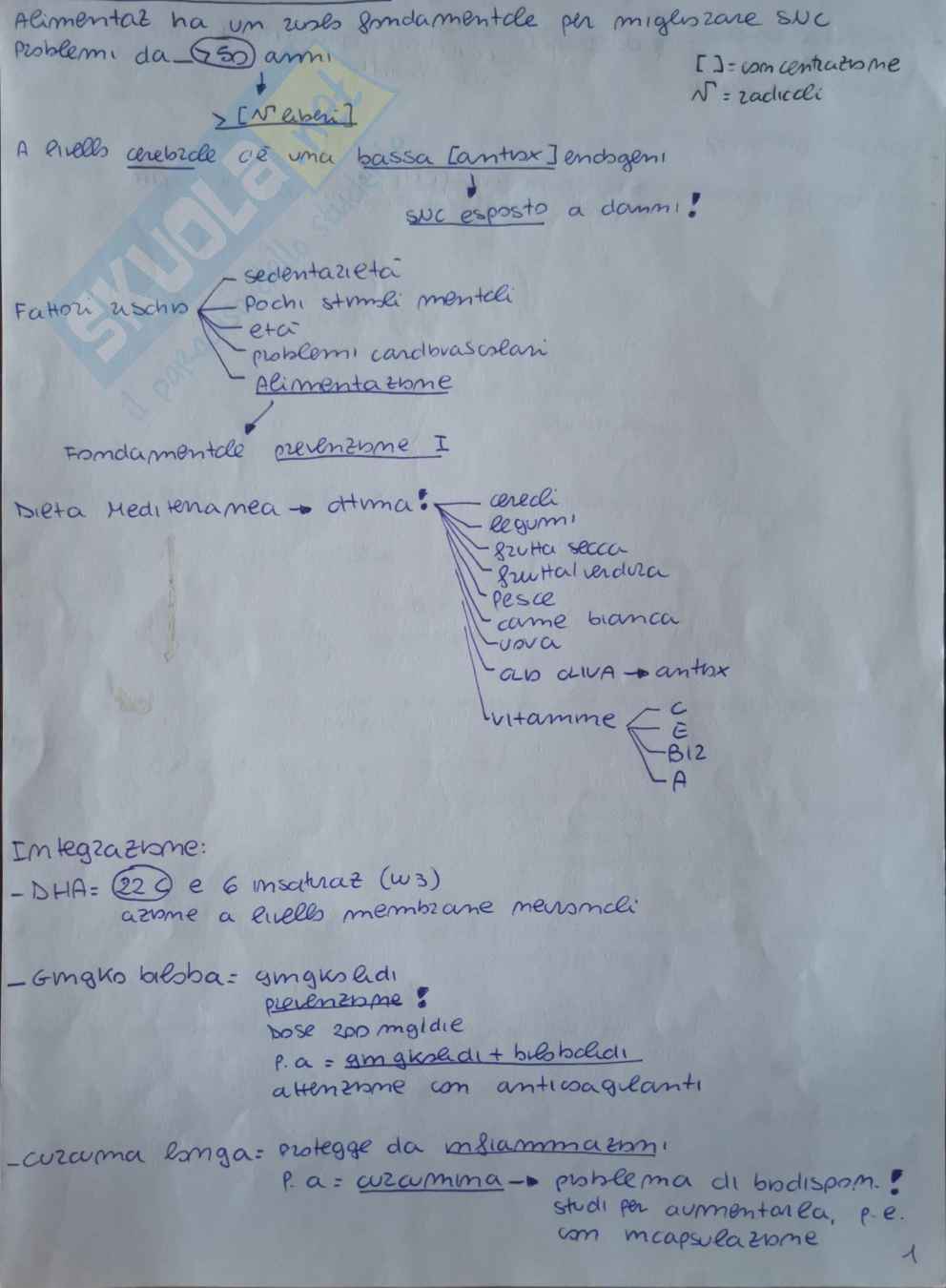 Alimentazione per problemi salute Pag. 1