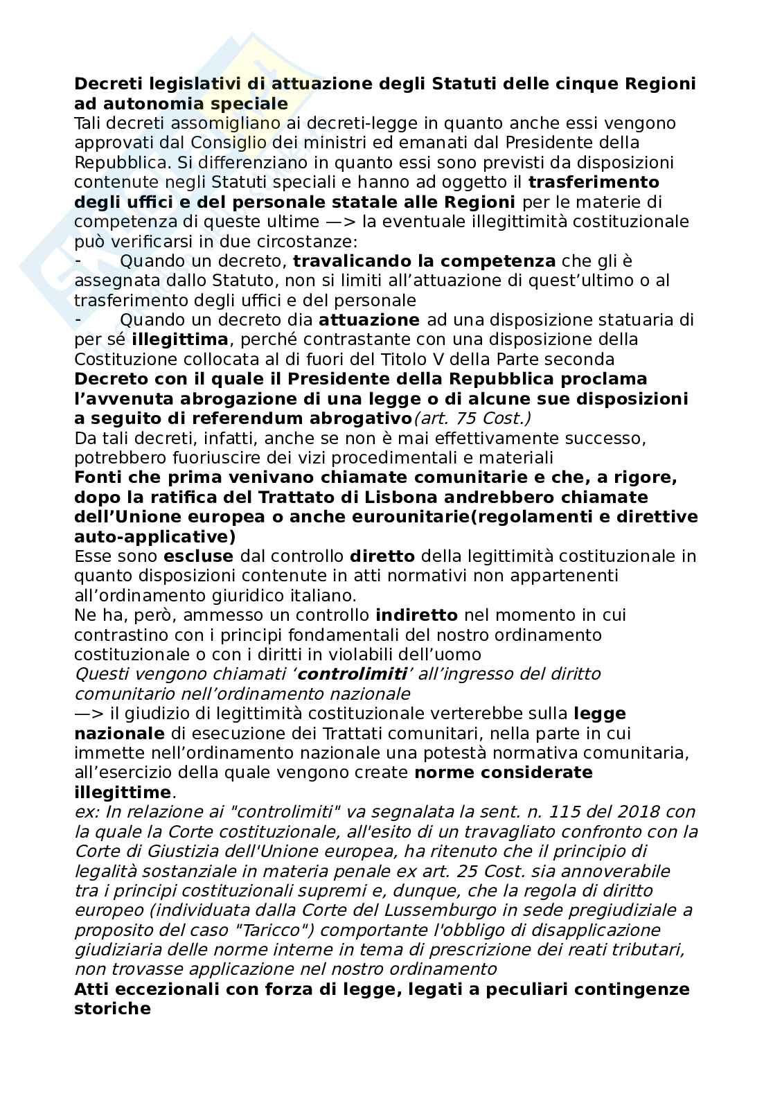 Riassunto esame Diritto costituzionale, Prof. Fontana Giampaolo, libro consigliato Lezioni di giustizia costituzionale (aggiornato da G.Fontana, VII edizione 2022), Cicconetti Pag. 11
