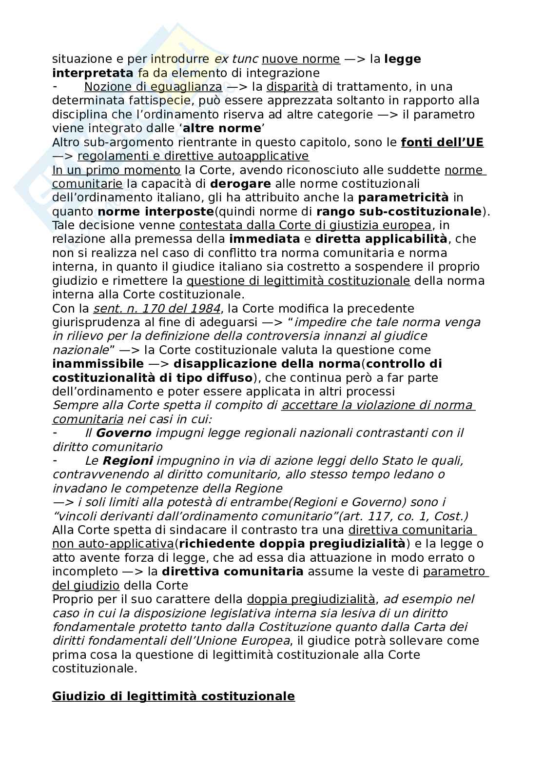 Riassunto esame Diritto costituzionale, Prof. Fontana Giampaolo, libro consigliato Lezioni di giustizia costituzionale (aggiornato da G.Fontana, VII edizione 2022), Cicconetti Pag. 16