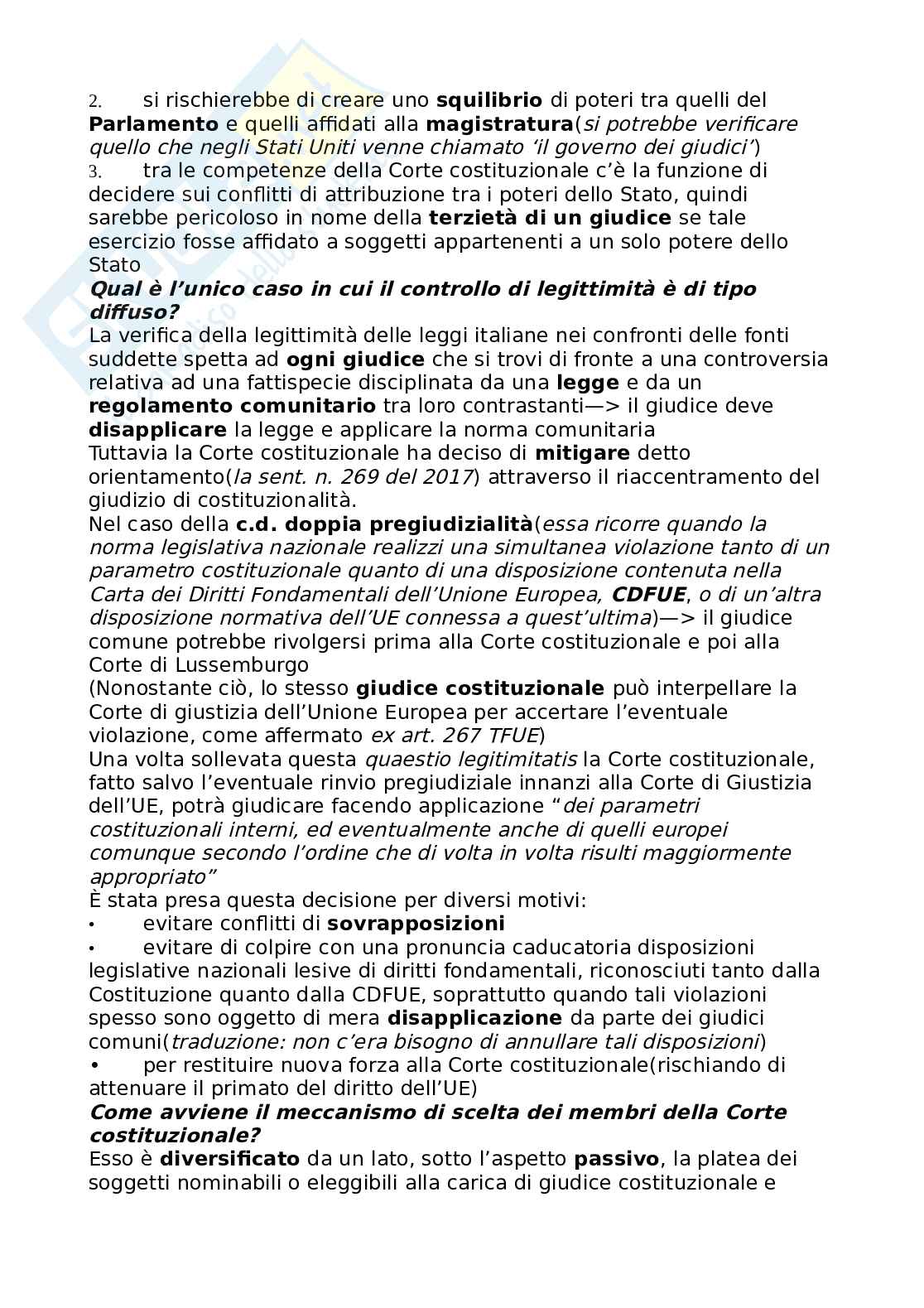 Riassunto esame Diritto costituzionale, Prof. Fontana Giampaolo, libro consigliato Lezioni di giustizia costituzionale (aggiornato da G.Fontana, VII edizione 2022), Cicconetti Pag. 2