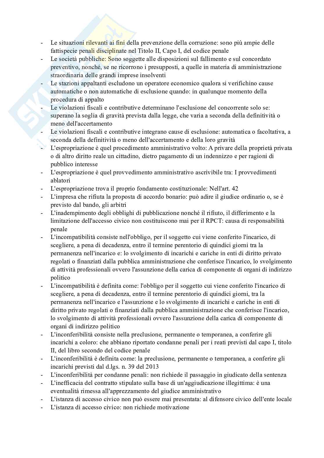 Paniere esame Contratti pubblici e prevenzione della corruzione Pag. 16