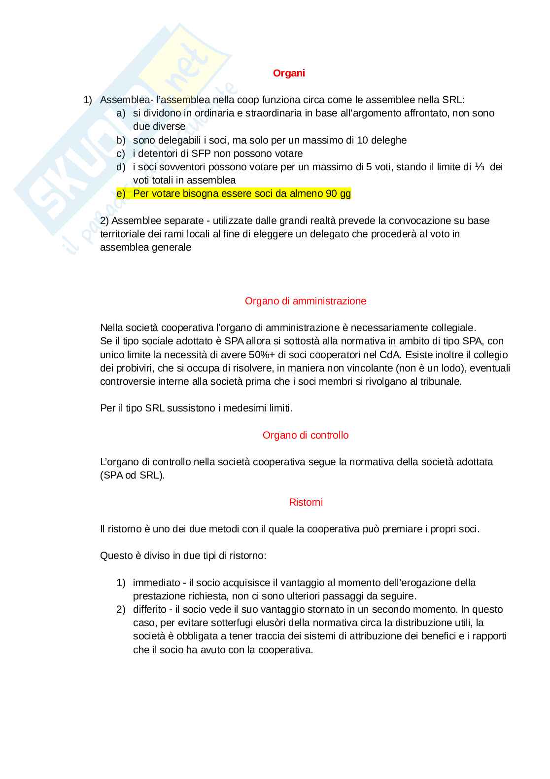 Diritto commerciale - Società di Capitali e Coop Pag. 6