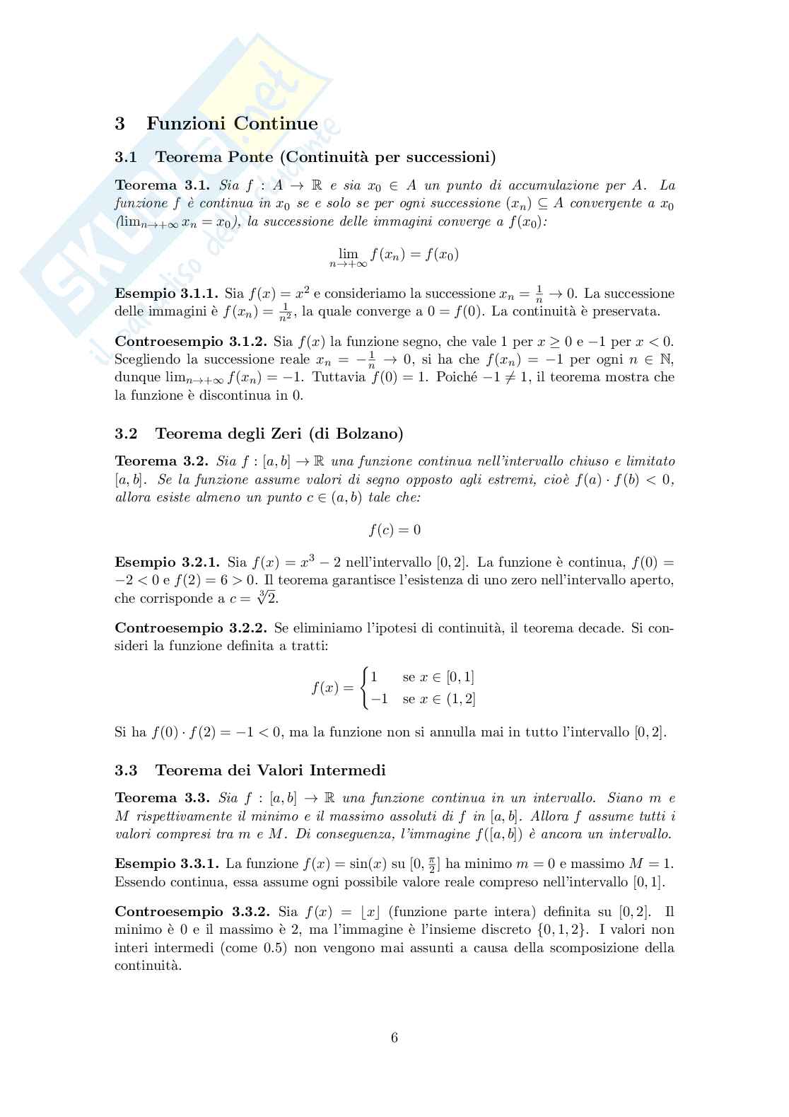 Teoremi di Analisi 1 Pag. 6