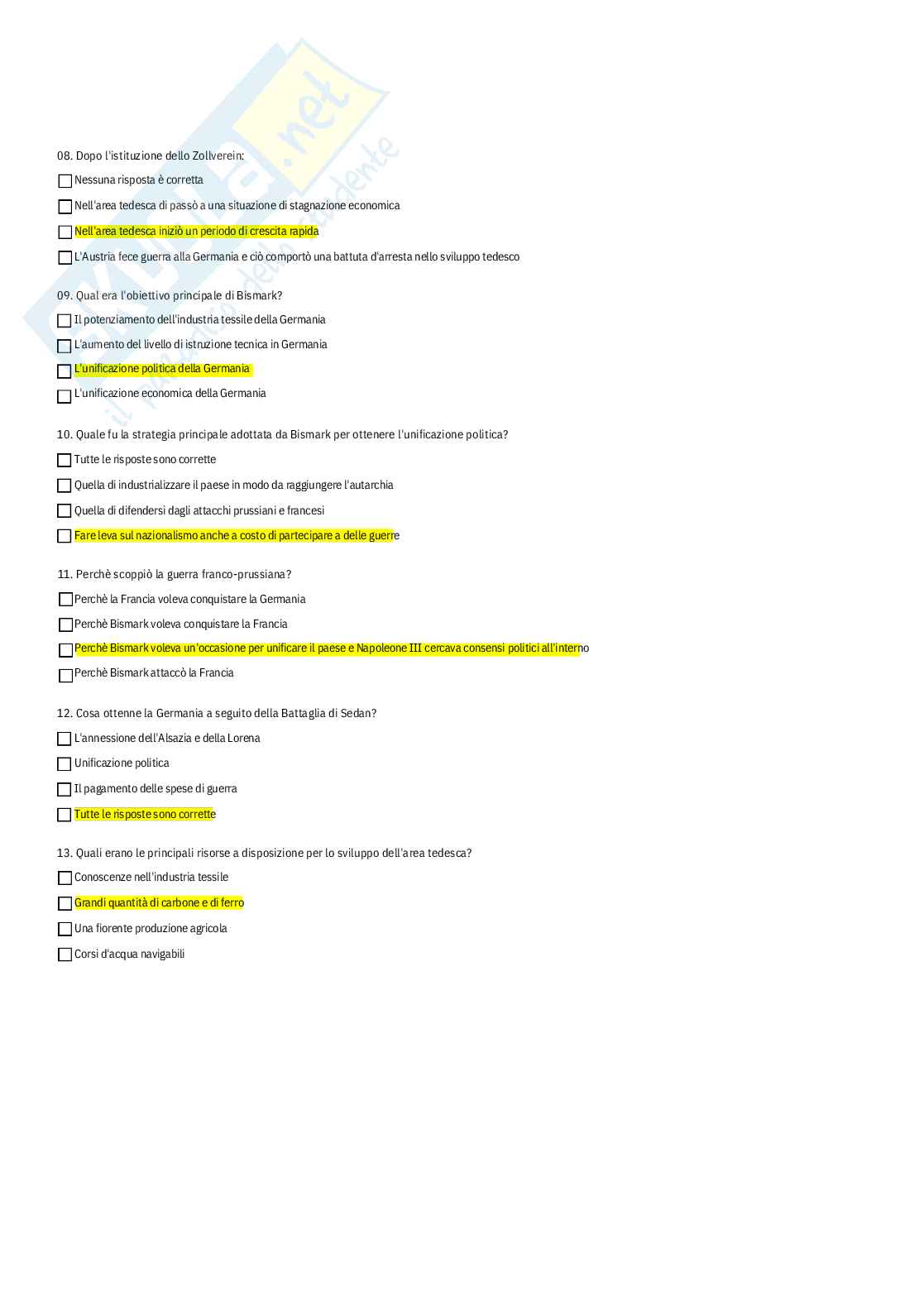 Storia economica – Paniere risposte chiuse completo - A.A. 2025/26 Pag. 41