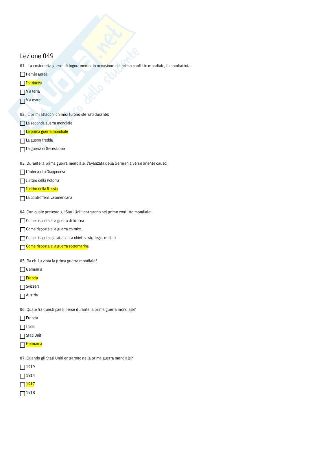 Storia economica – Paniere risposte chiuse completo - A.A. 2025/26 Pag. 66