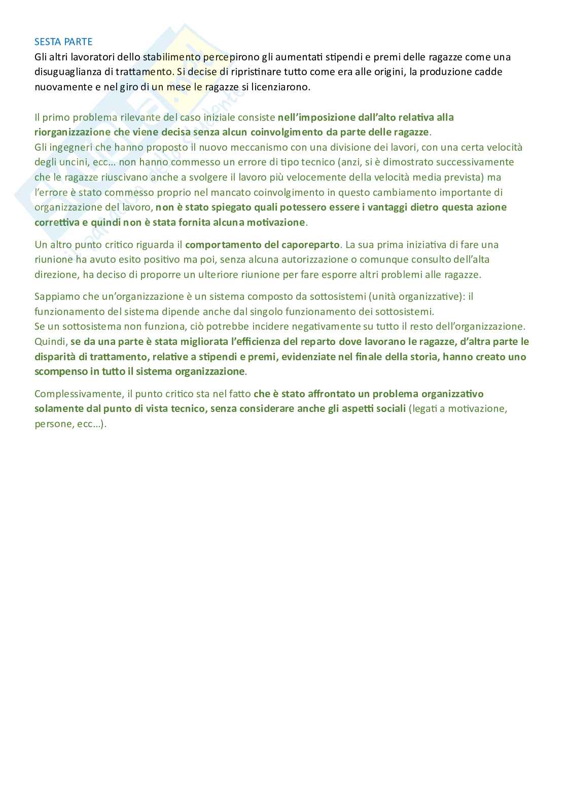 Sistemi organizzativi, parte 6 - Il coordinamento: modello di Thompson Pag. 2