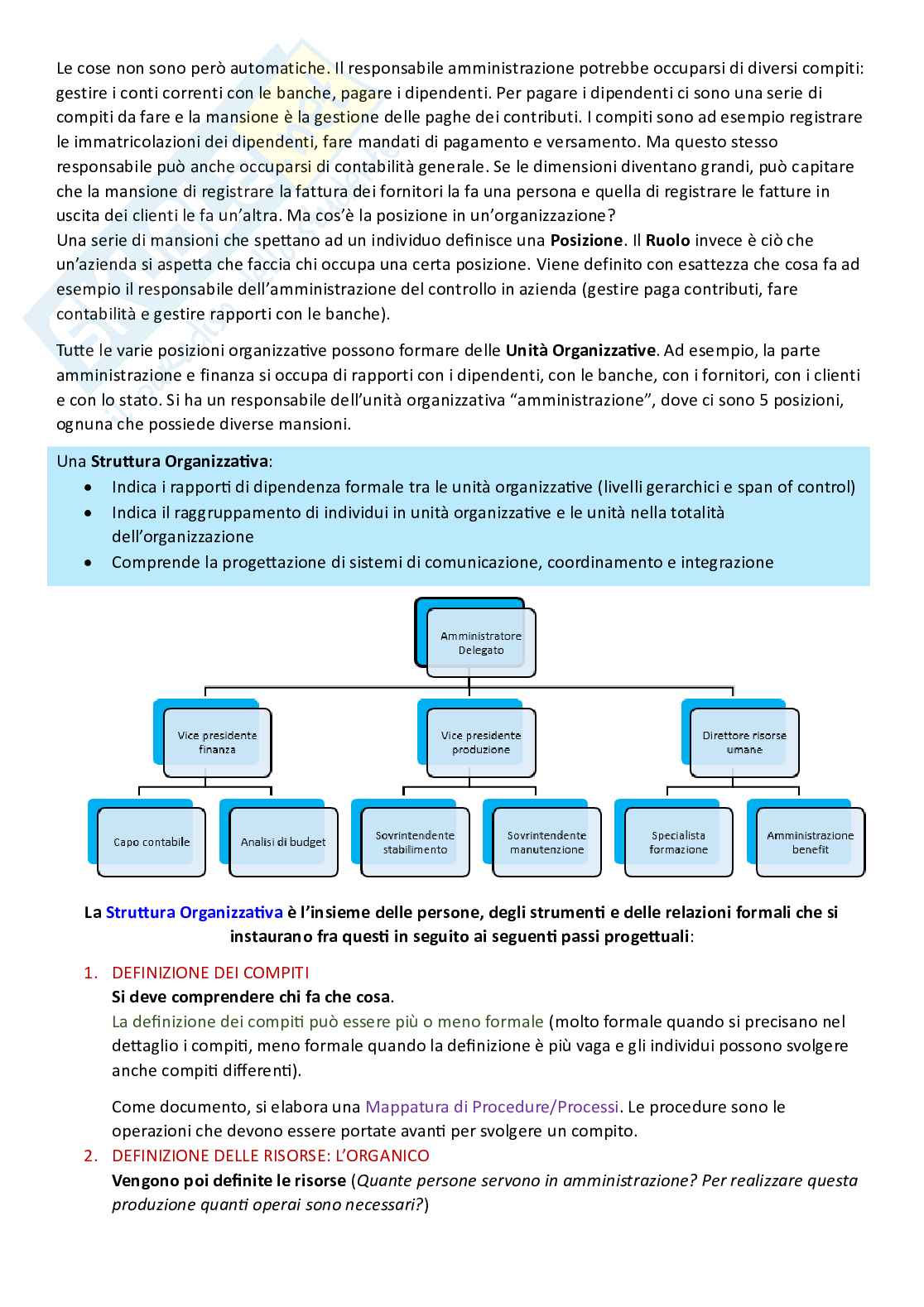 Sistemi organizzativi, parte 3 - La struttura organizzativa Pag. 2