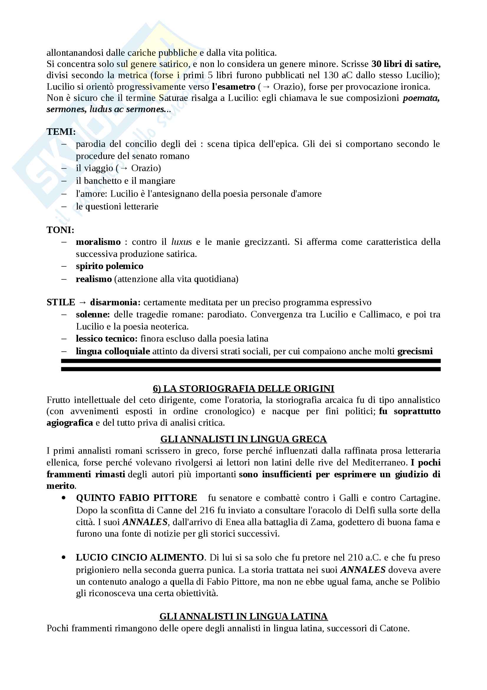 sunto di letteratura latina (da Livio Andronico a Rutilio Namaziano) per la parte monografica dell'esame di latino (prof. Castagna) Pag. 11