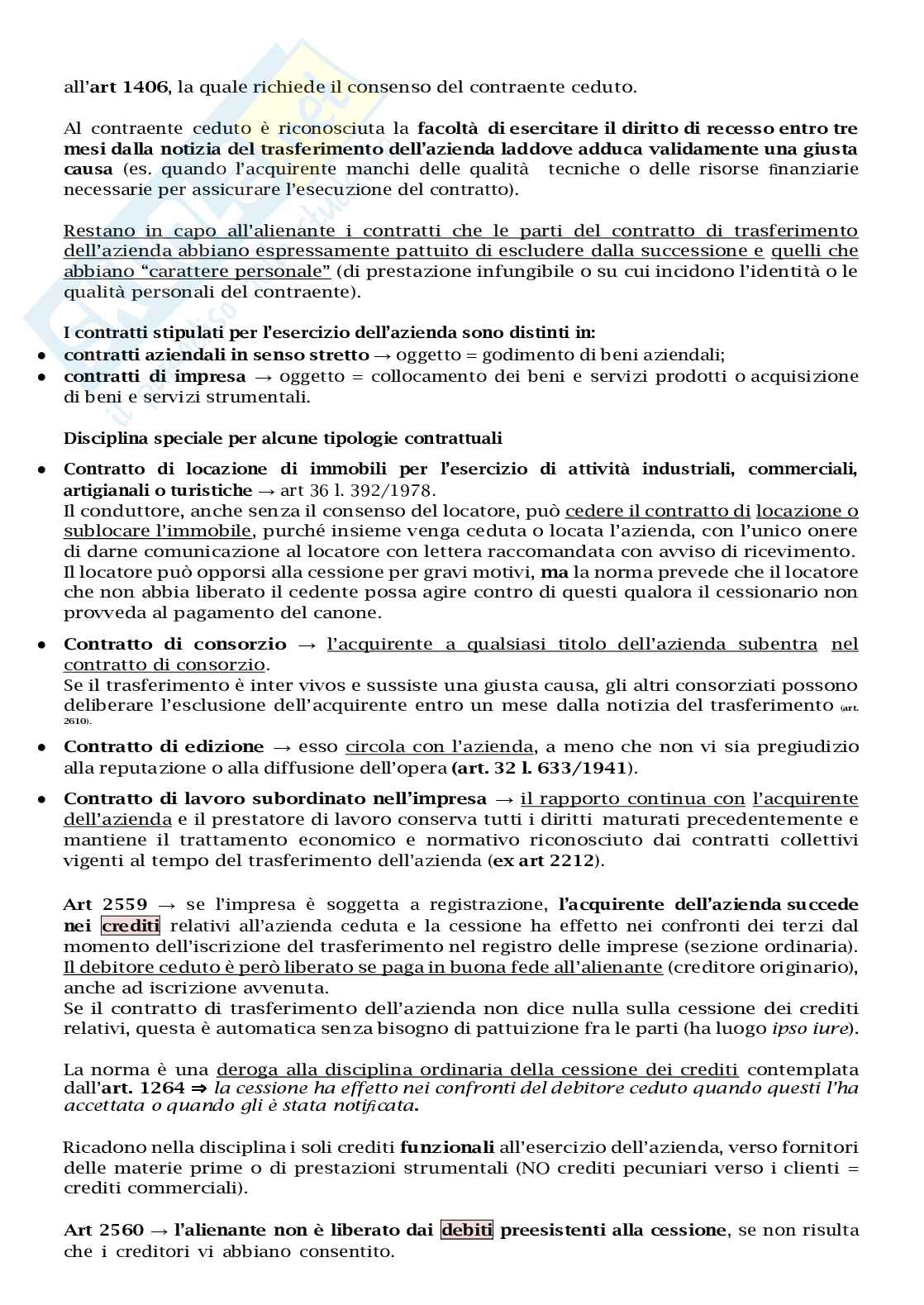 Riassunto esame Diritto commerciale, Prof. Cardarelli Maria Cecilia, libro consigliato Diritto commerciale , De Angelis Pag. 26