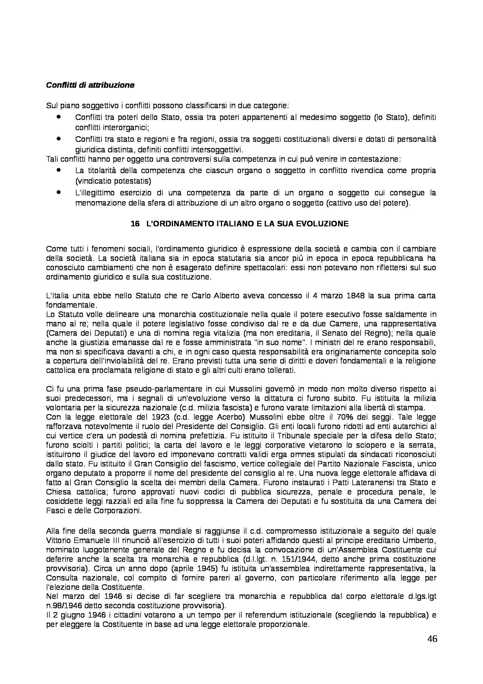 Riassunto esame Istituzioni di Diritto Pubblico, prof. Forte, libro consigliato Corso di Diritto Pubblico di Barbera e Fusaro Pag. 46