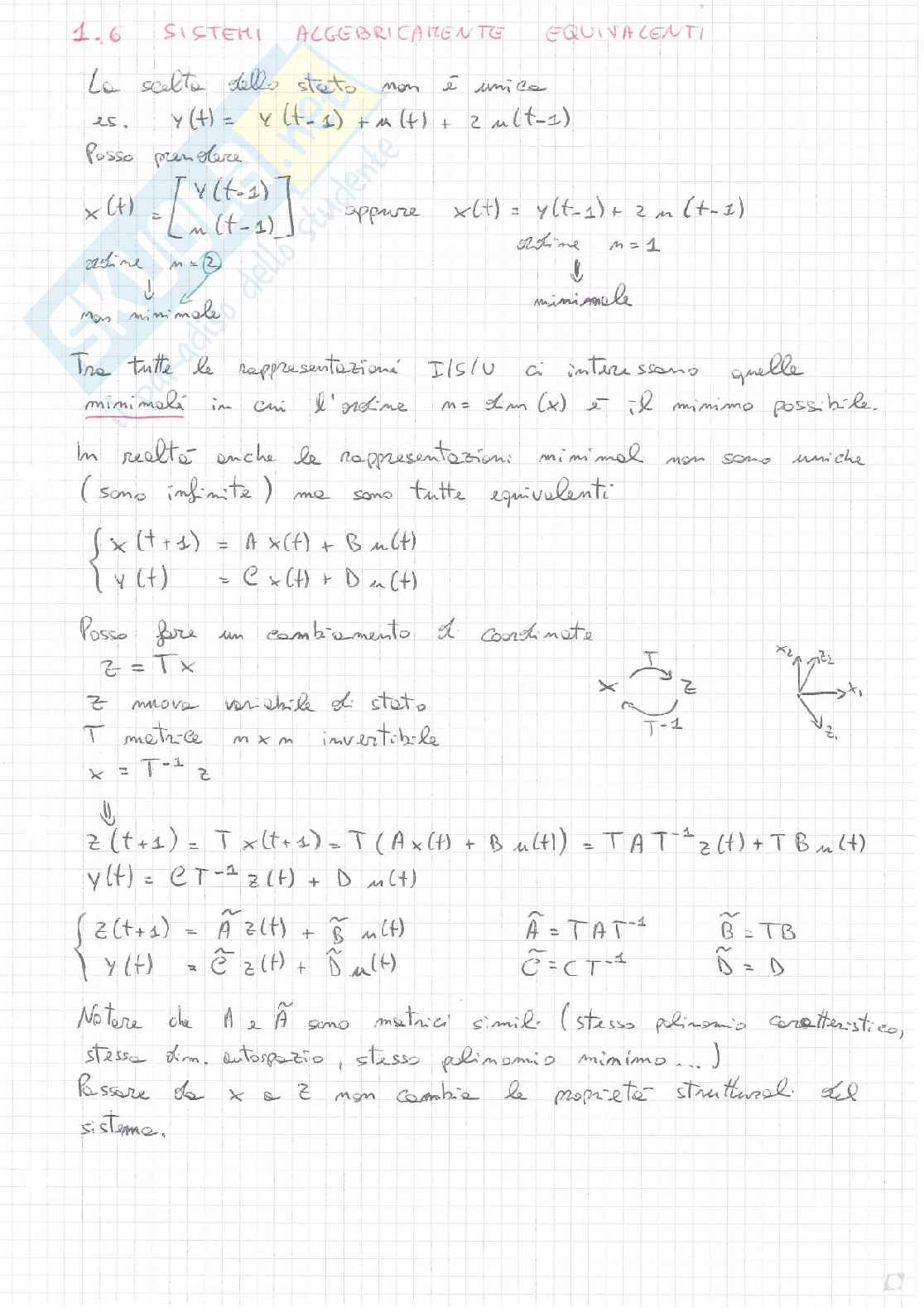 Appunti completi lezioni di Fondamenti di Automatica, prof Giorgio Battistelli Pag. 31