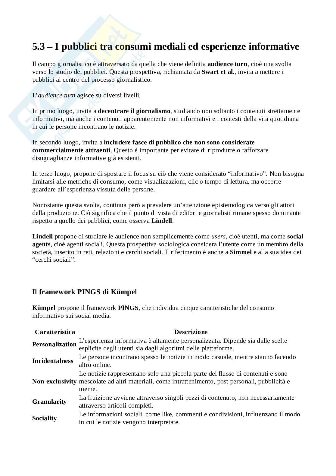 Riassunto esame Sociologia della Comunicazione, Prof. Valentini Elena, libro consigliato Sociologia delle piattaforme digitali , Valentini  Pag. 36