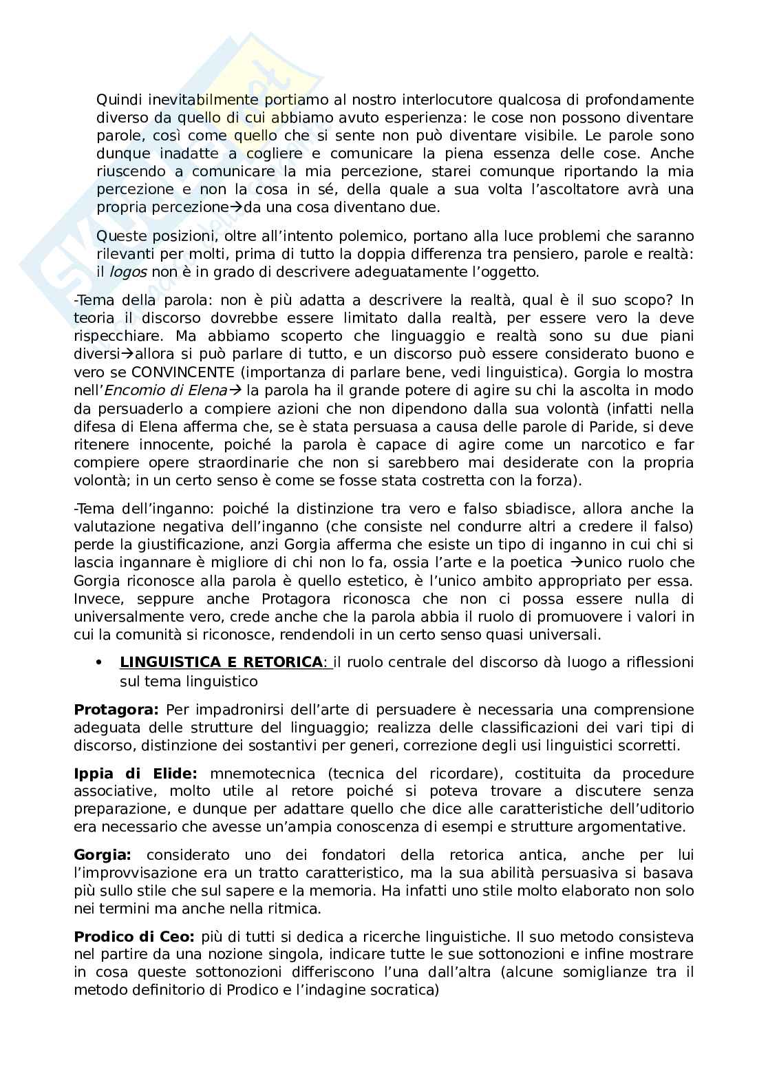 Riassunto esame Storia della filosofia antica, Prof. Forcignanò Filippo, libro consigliato La filosofia antica. Profilo critico-storico, Trabattoni Pag. 11