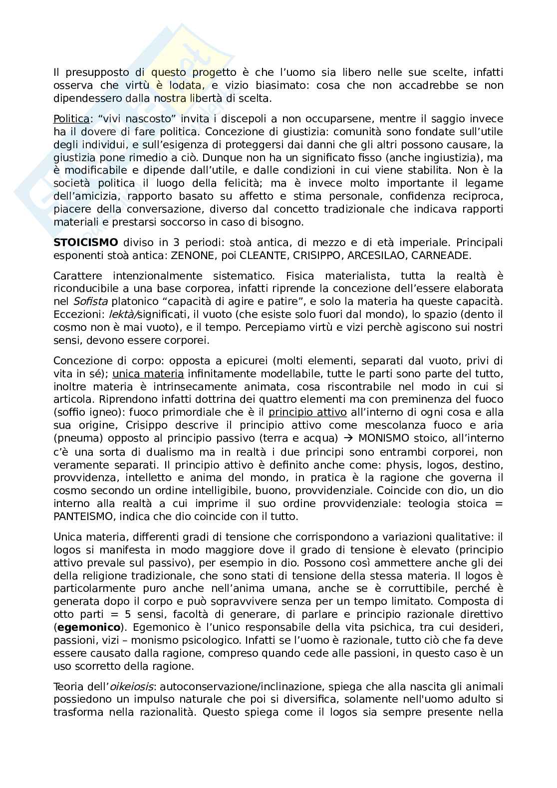Riassunto esame Storia della filosofia antica, Prof. Forcignanò Filippo, libro consigliato La filosofia antica. Profilo critico-storico, Trabattoni Pag. 46