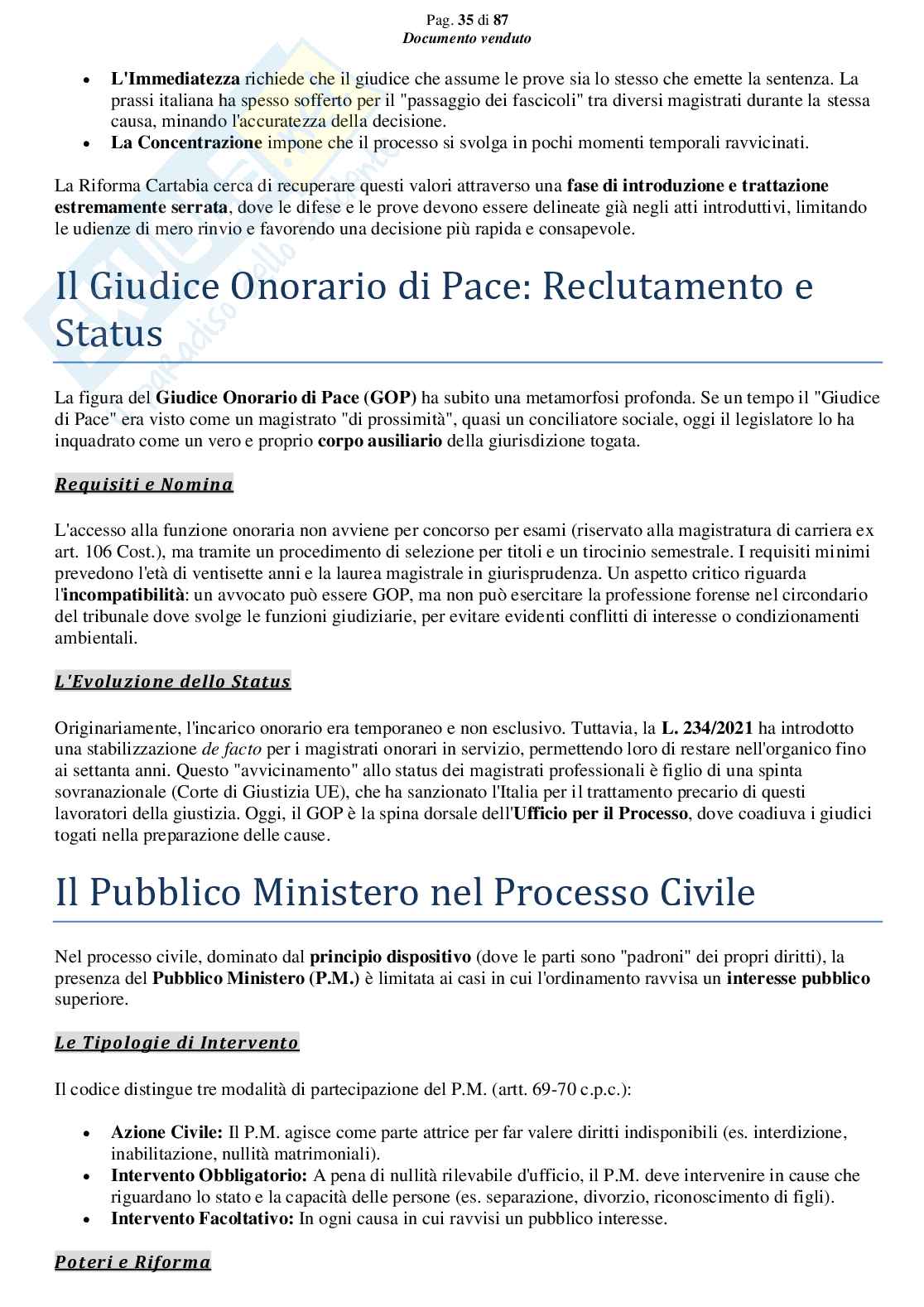 Riassunto esame Diritto processuale civile, Prof. Giussani Andrea, libro consigliato Argomenti di diritto processuale civile (1 modulo), Biavati Pag. 36