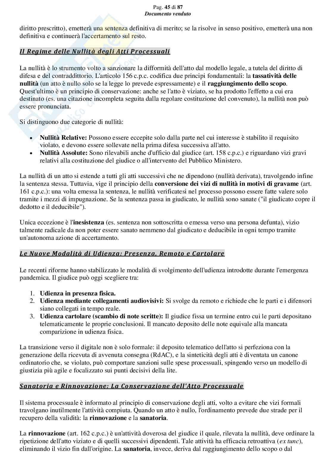 Riassunto esame Diritto processuale civile, Prof. Giussani Andrea, libro consigliato Argomenti di diritto processuale civile (1 modulo), Biavati Pag. 46