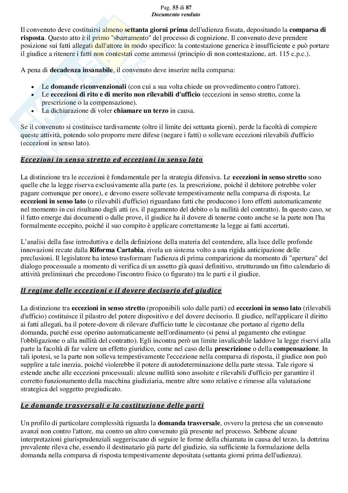 Riassunto esame Diritto processuale civile, Prof. Giussani Andrea, libro consigliato Argomenti di diritto processuale civile (1 modulo), Biavati Pag. 56