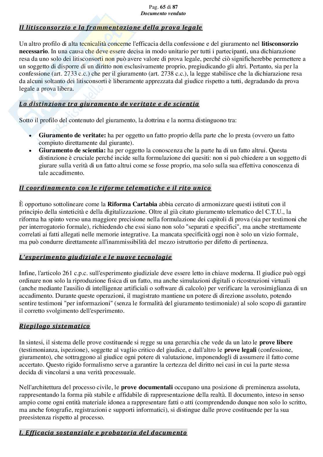 Riassunto esame Diritto processuale civile, Prof. Giussani Andrea, libro consigliato Argomenti di diritto processuale civile (1 modulo), Biavati Pag. 66
