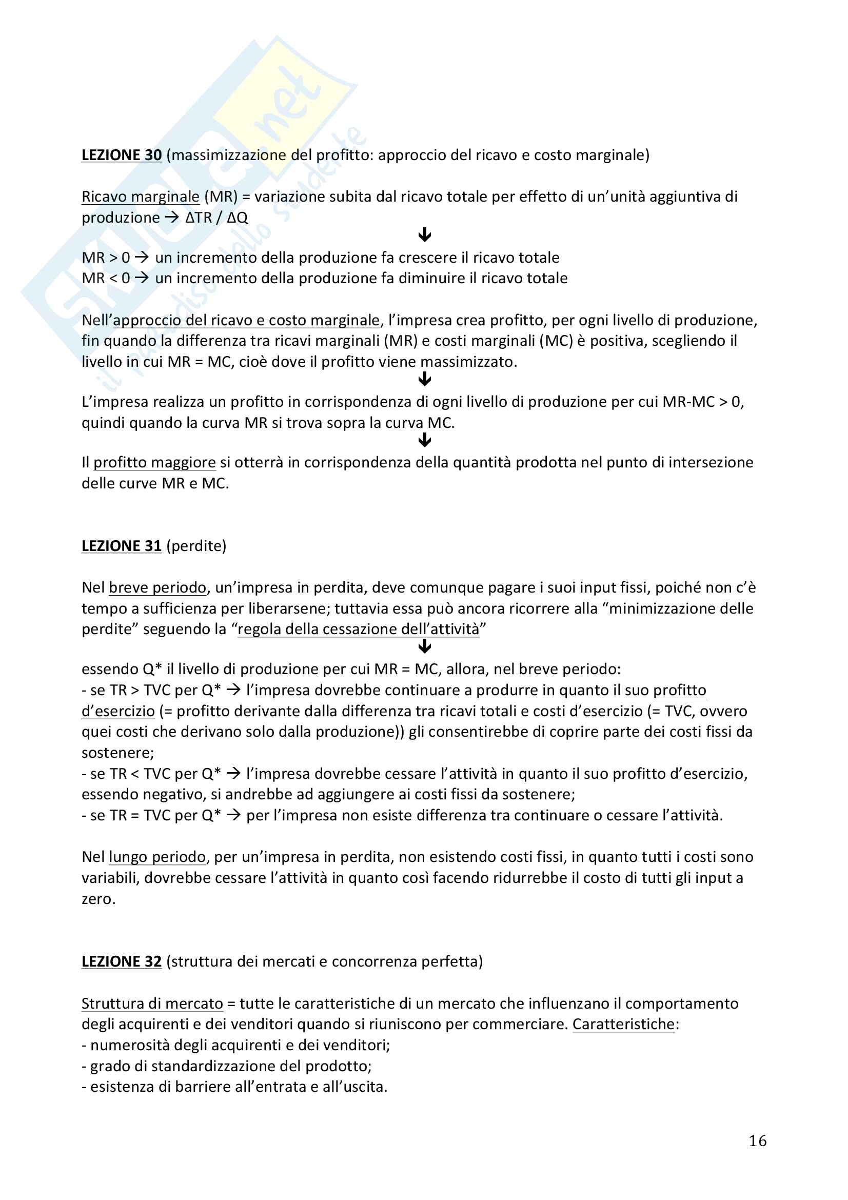 Microeconomia, riassunto Pag. 16