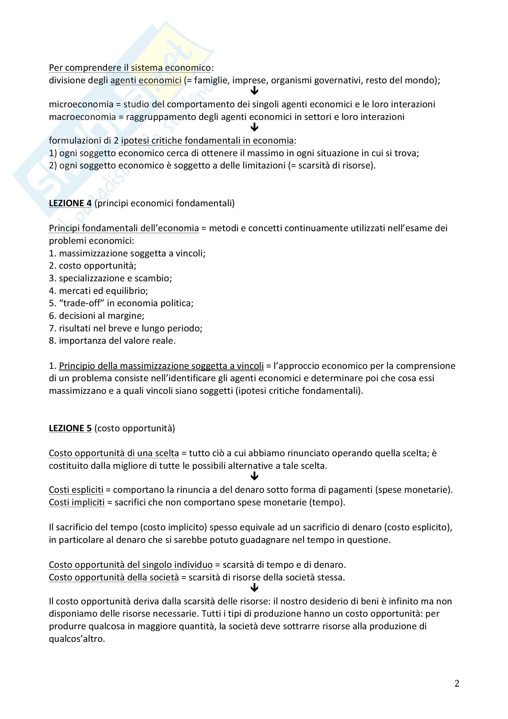 Microeconomia, riassunto Pag. 2