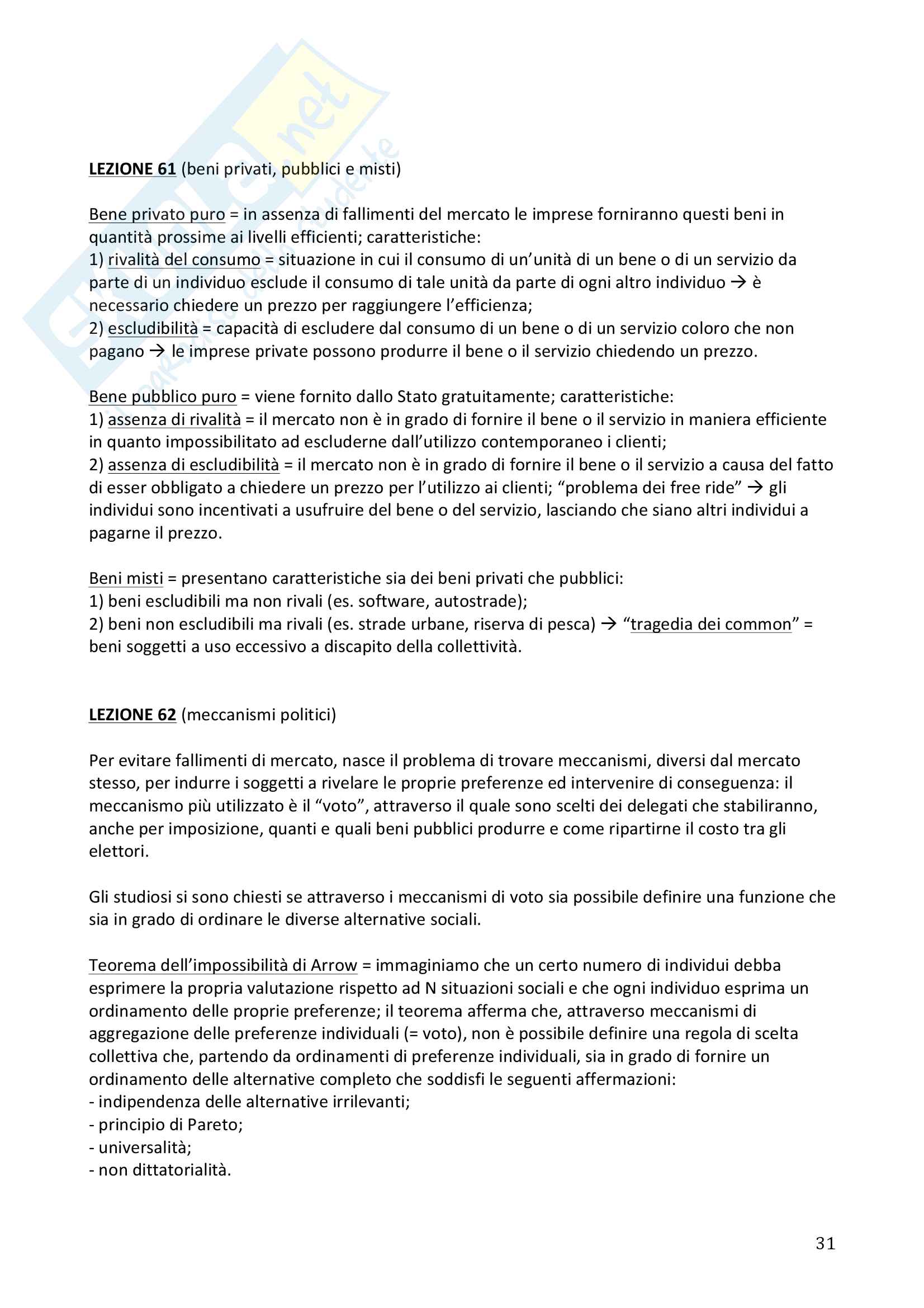 Microeconomia, riassunto Pag. 31