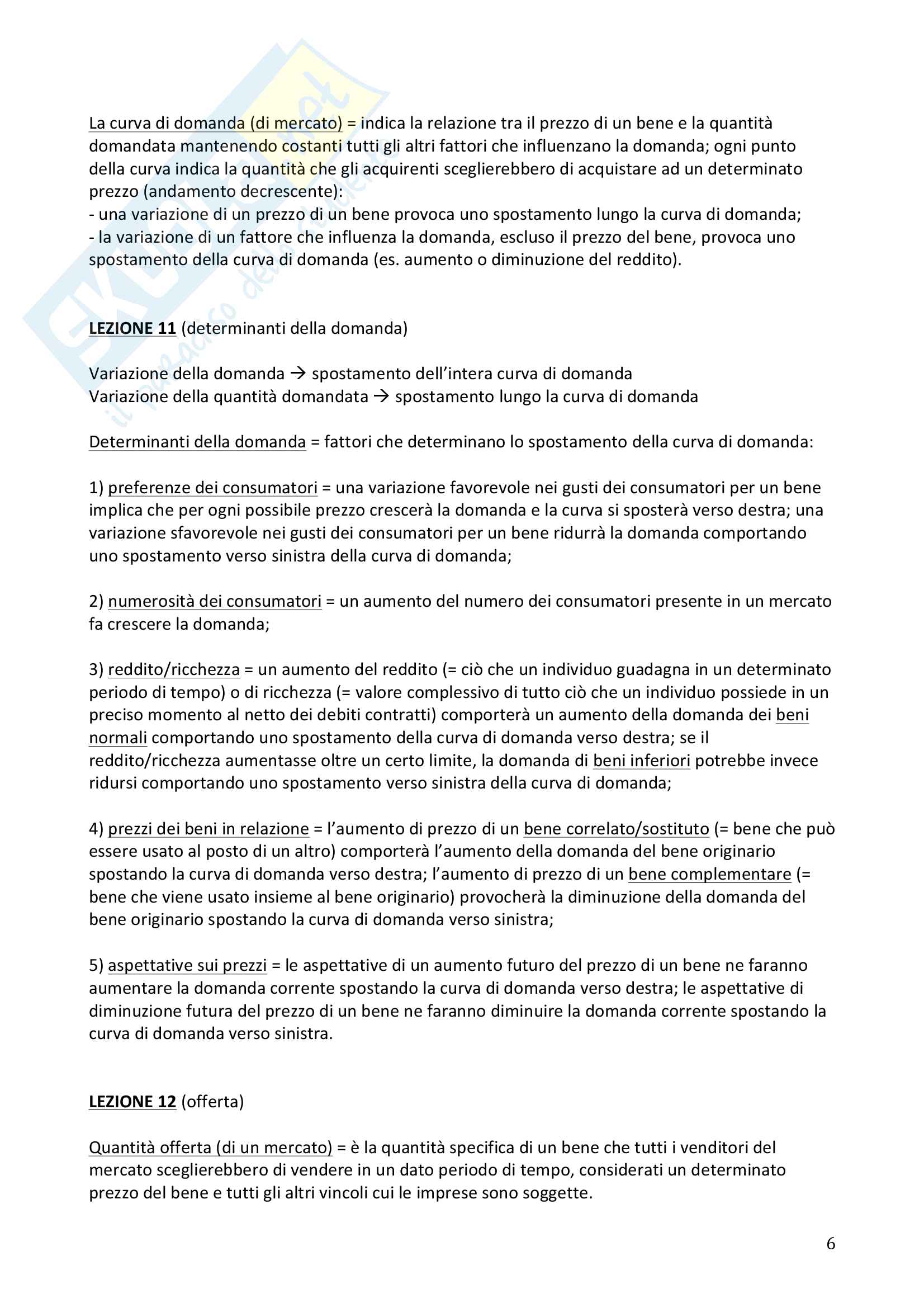 Microeconomia, riassunto Pag. 6