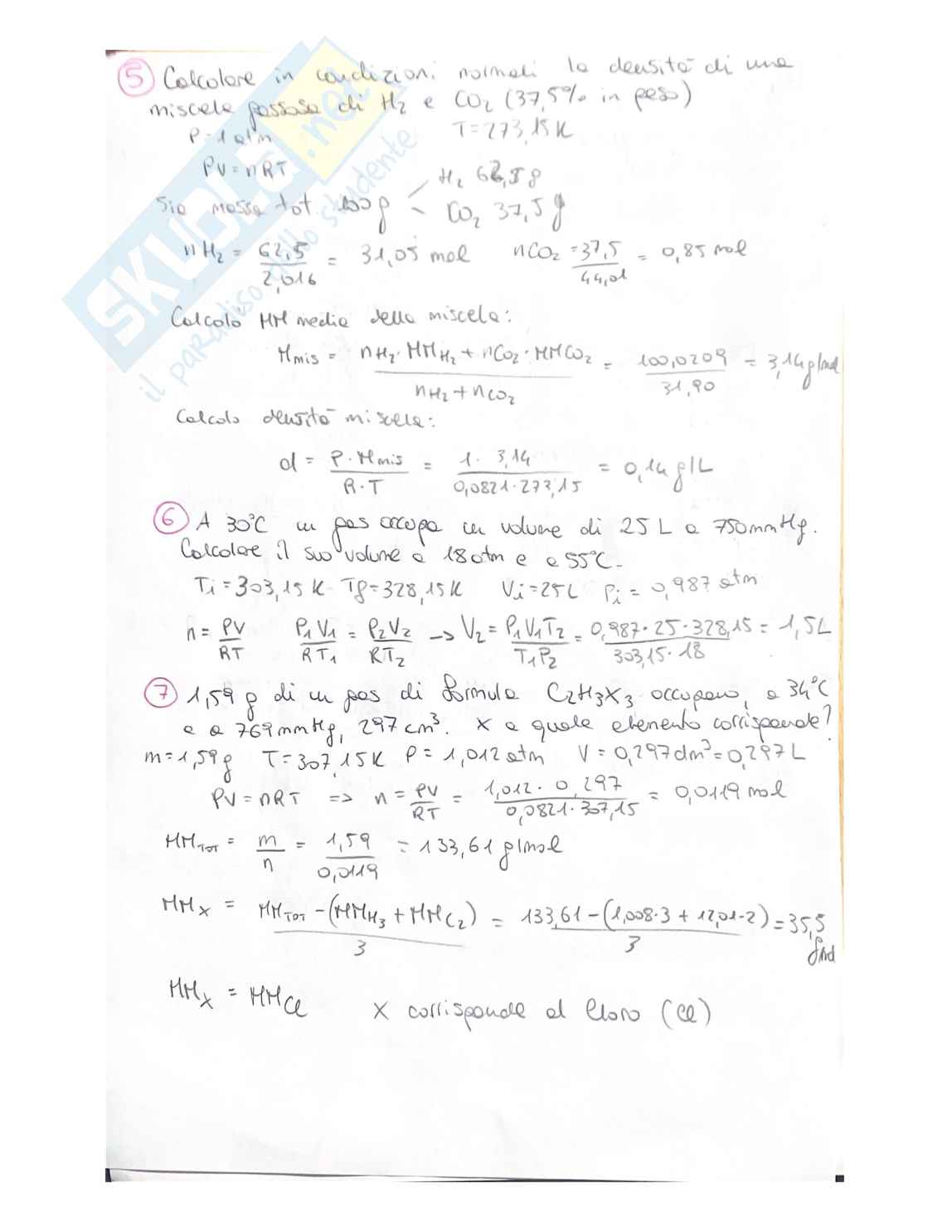 Esercizi Chimica  Pag. 6