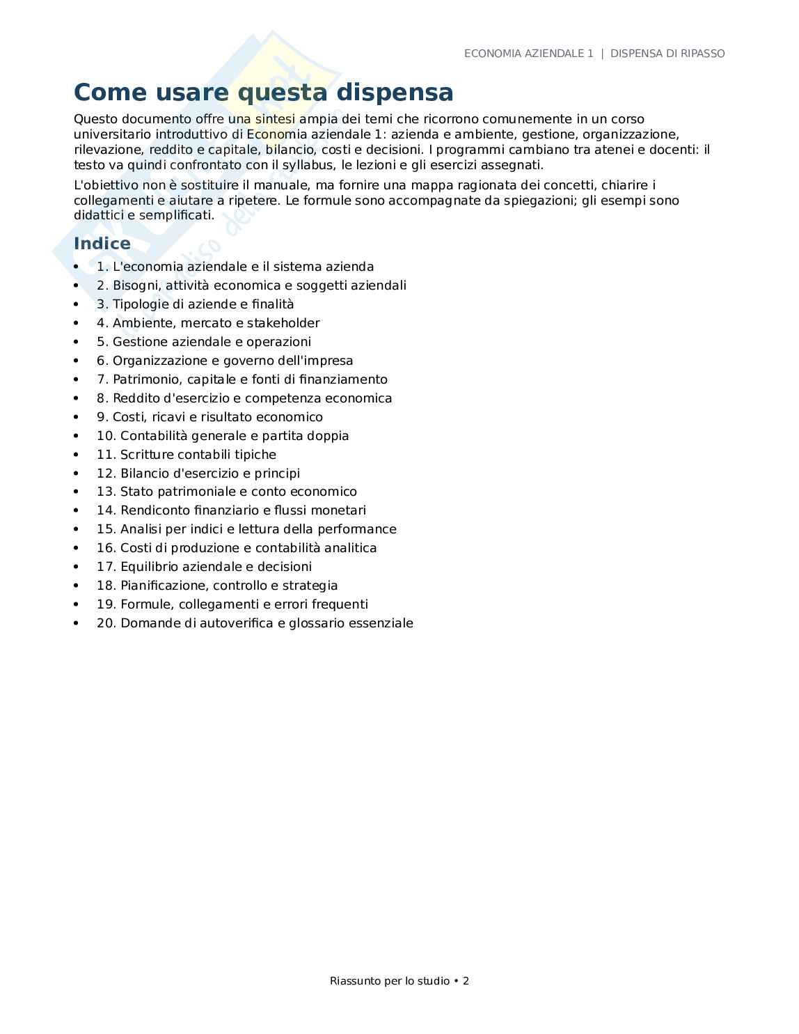 Economia aziendale Pag. 2