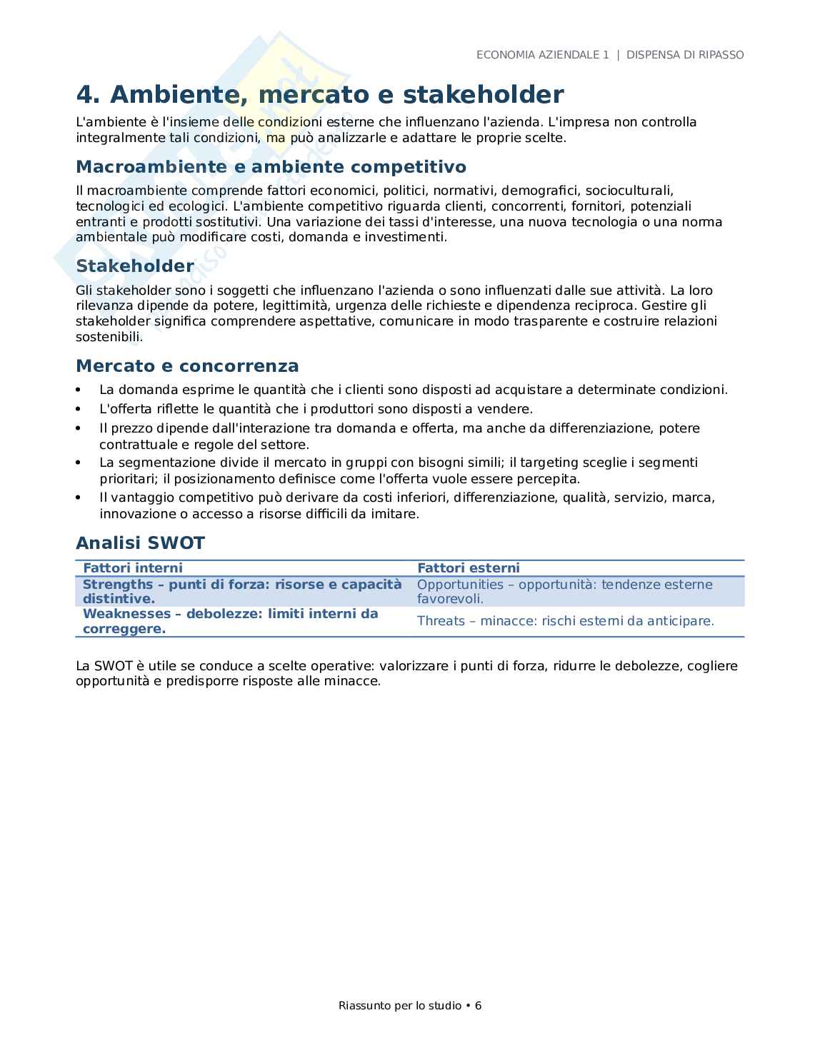 Economia aziendale Pag. 6