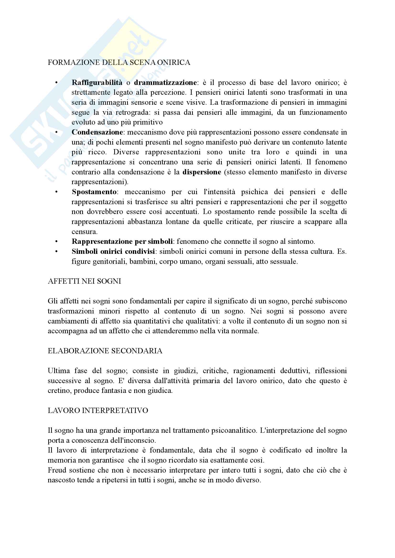 Riassunto esame Psicologia Dinamica, prof. Ieri, libro consigliato Lezioni sul pensiero freudiano e sue iniziali diramazioni, Mangini Pag. 21