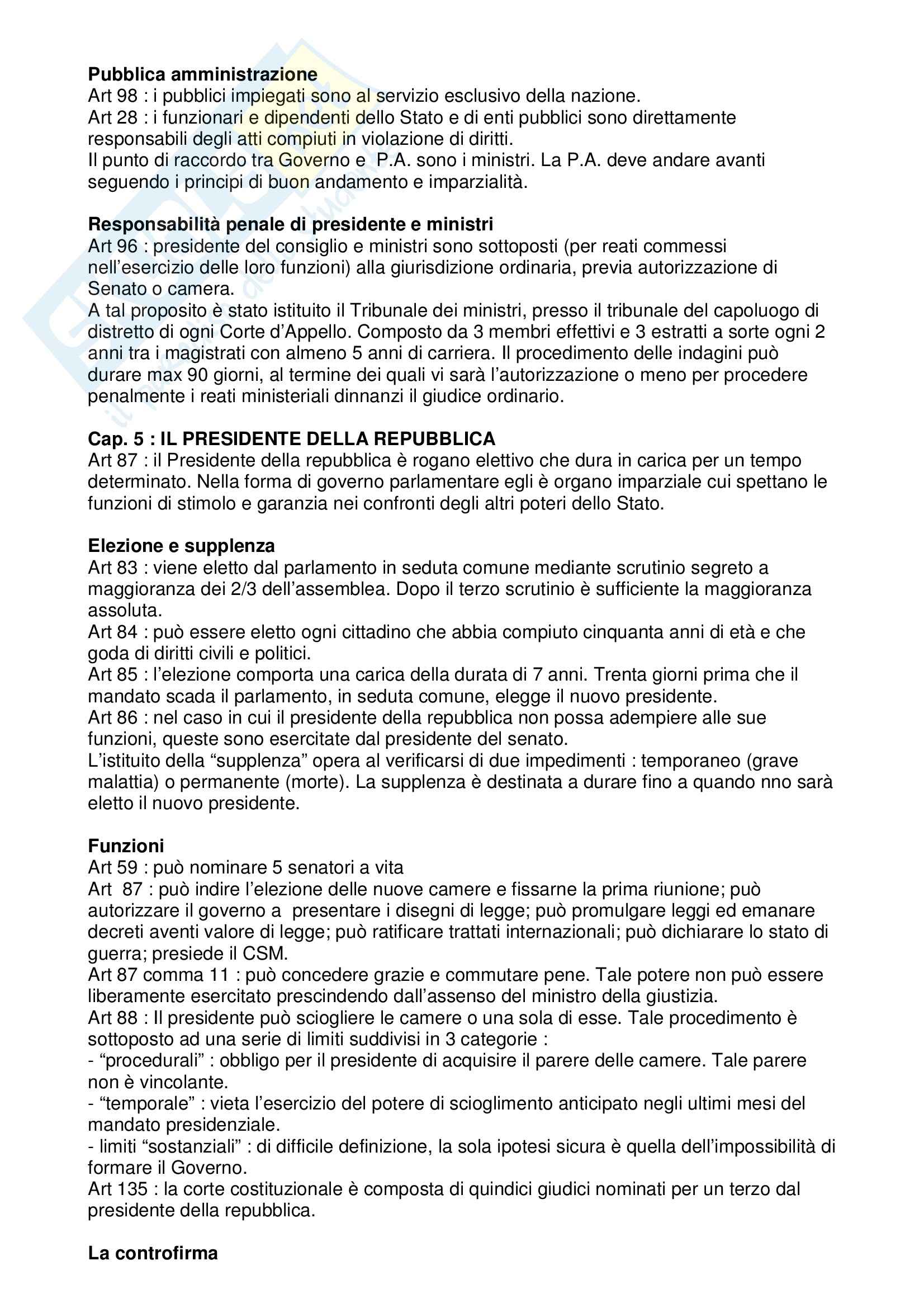 Diritto costituzionale - elementi di diritto costituzionale Pag. 6
