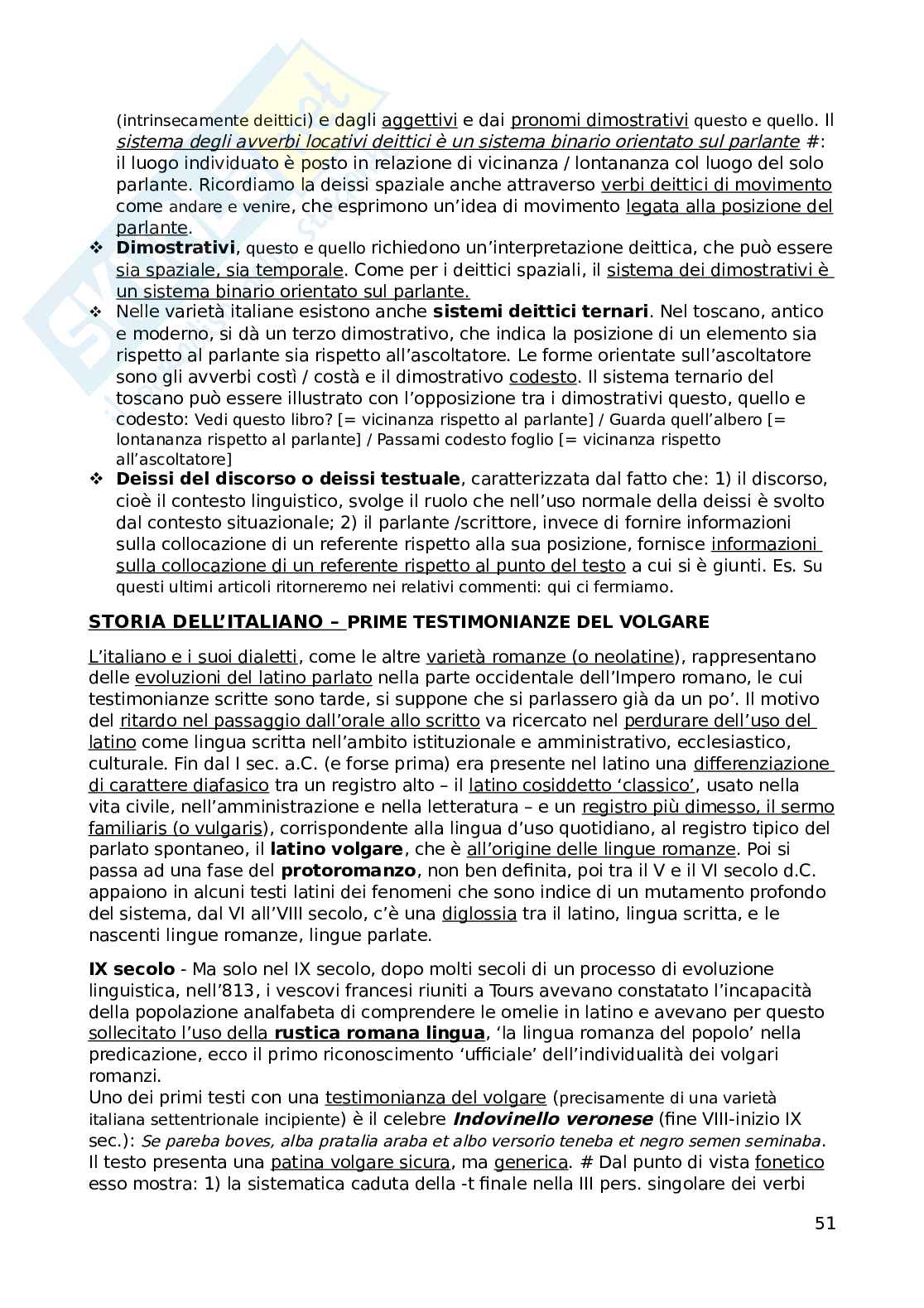 Linguistica italiana (2023) - Appunti Pag. 51