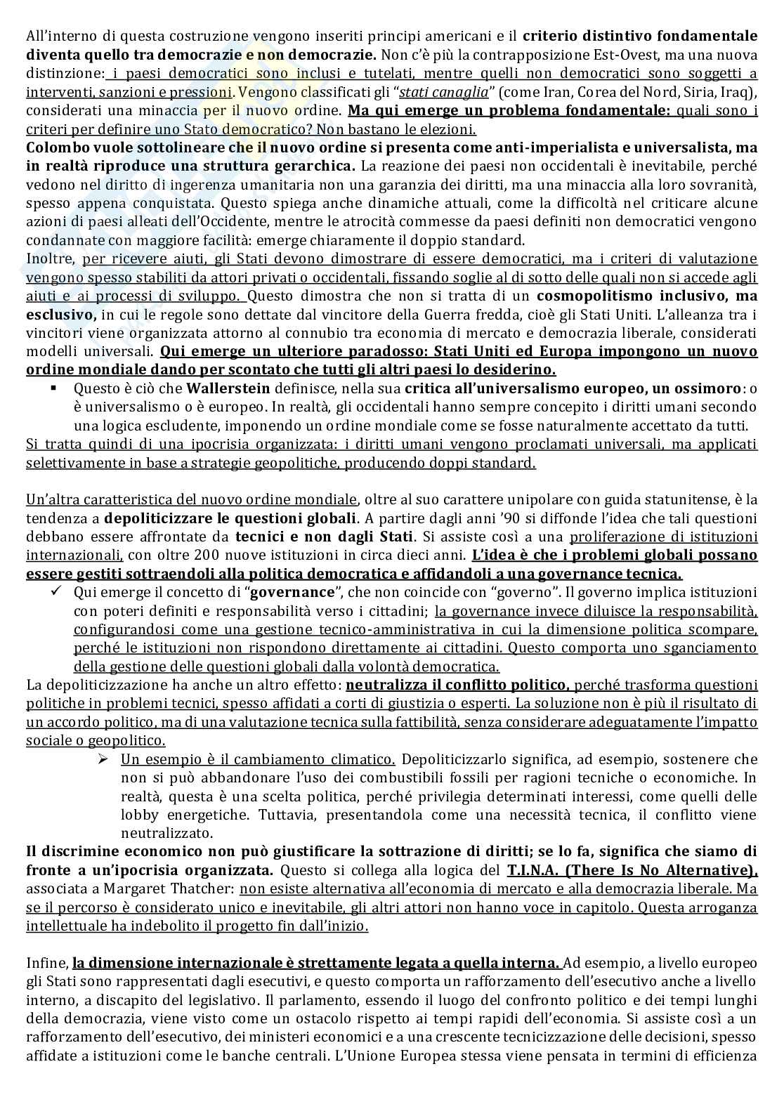Riassunto esame Global politics, Prof. Giannone Diego, libro consigliato Il suicidio della pace , Colombo Pag. 26