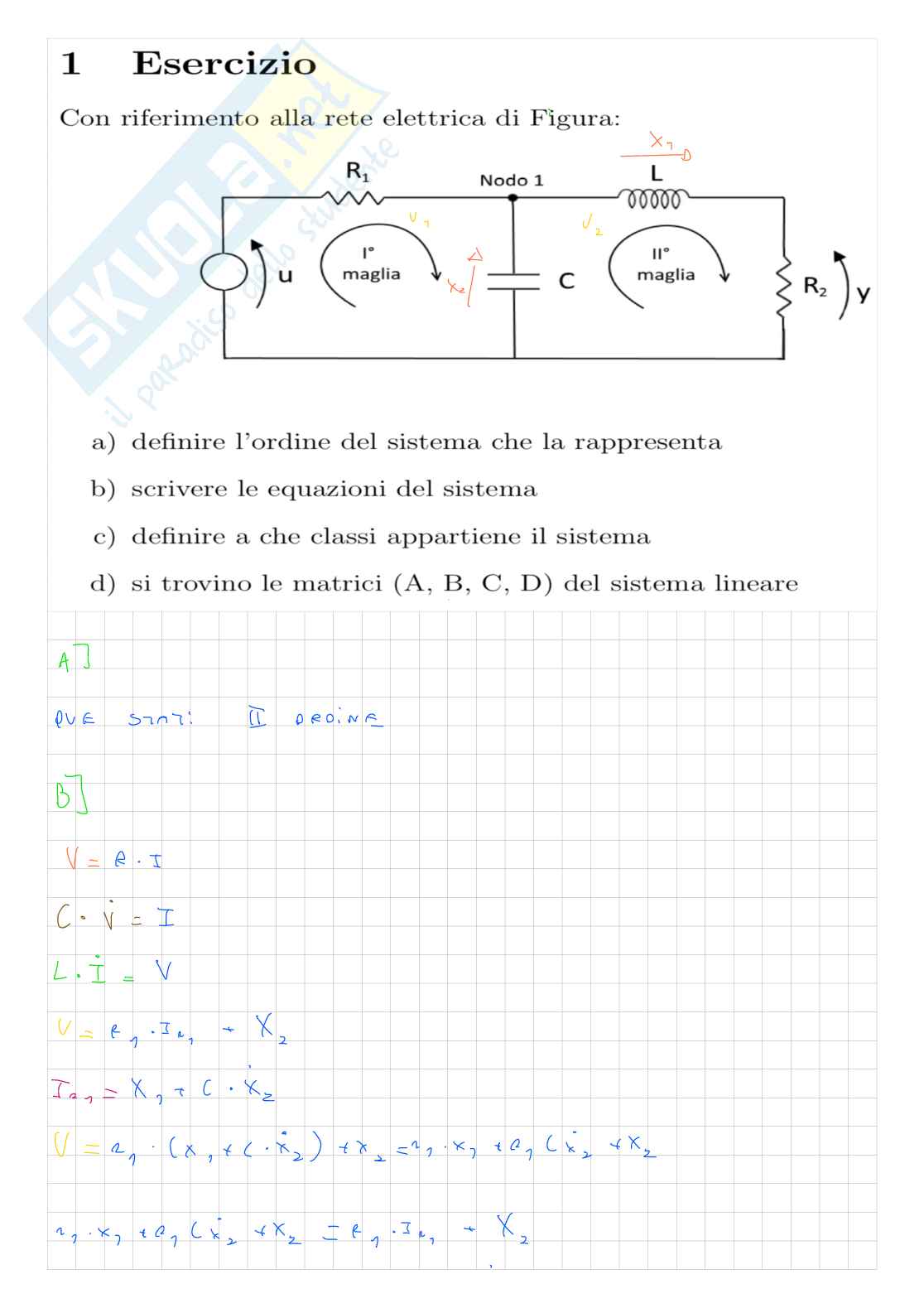 Esercizi di Controlli automatici - Parte 1  Pag. 1