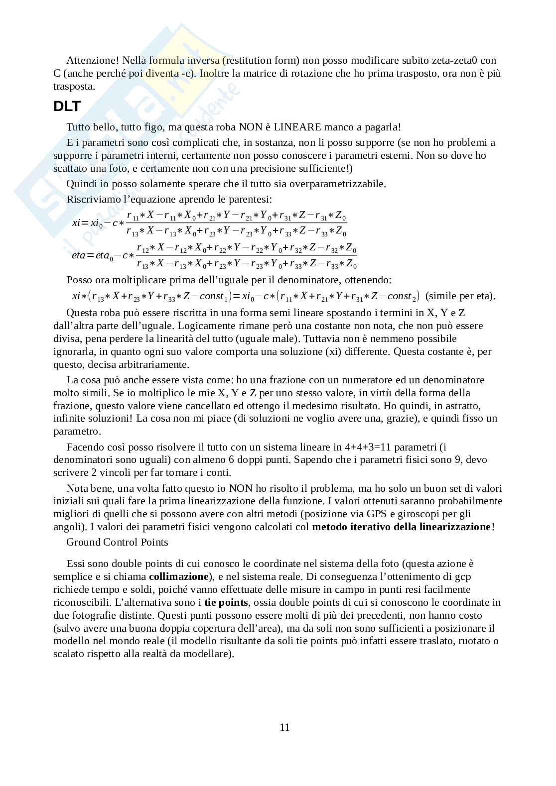 Appunti di 3d modelling and mapping from drone images Pag. 11