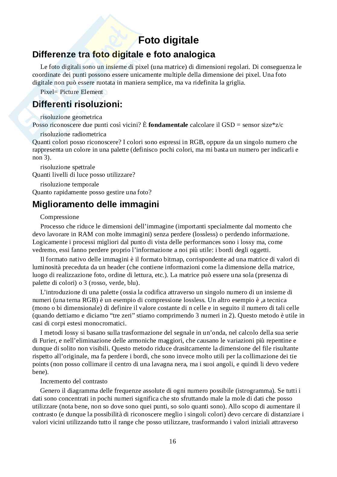 Appunti di 3d modelling and mapping from drone images Pag. 16