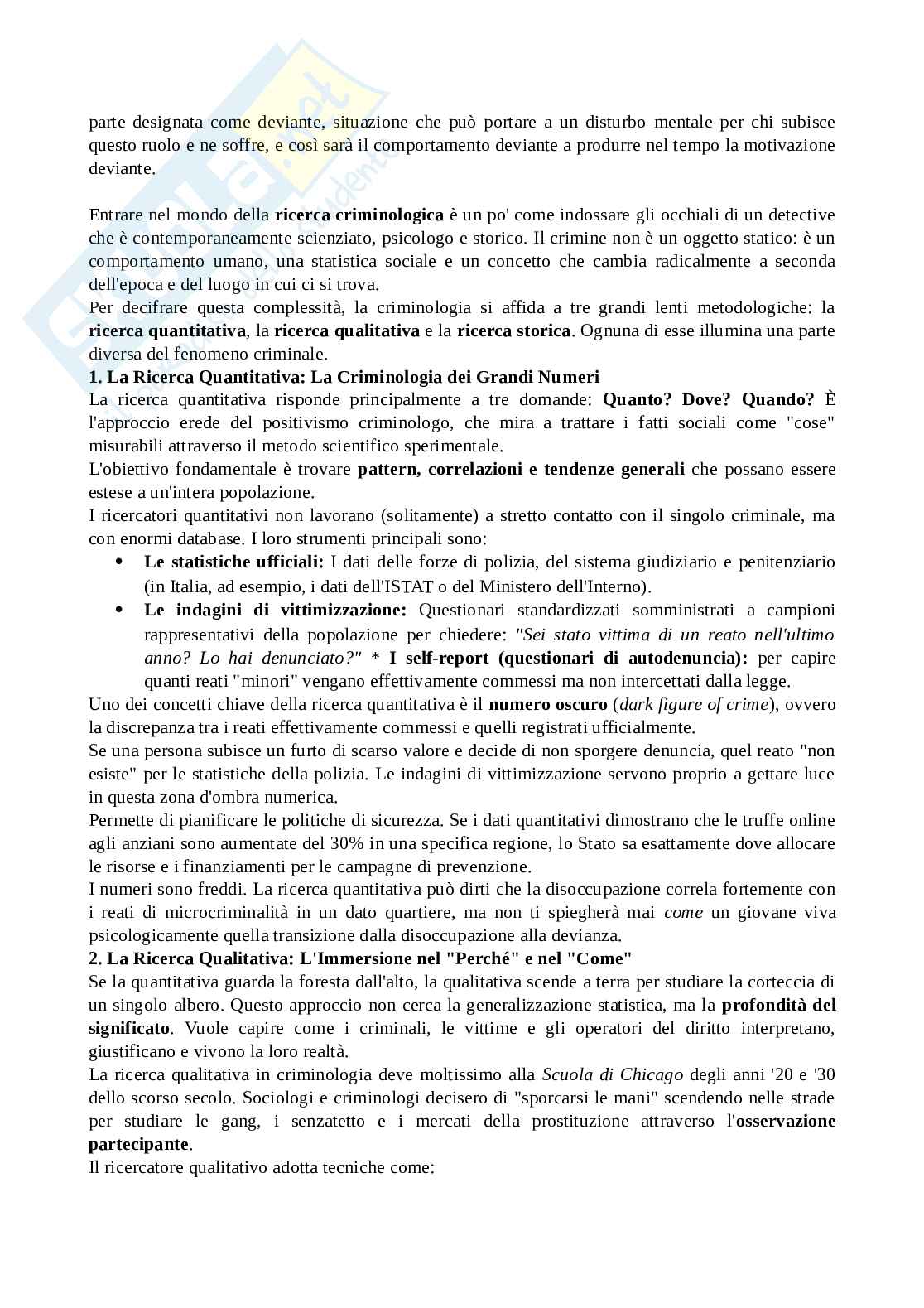 Sociologia della devianza e della criminalità  Pag. 11