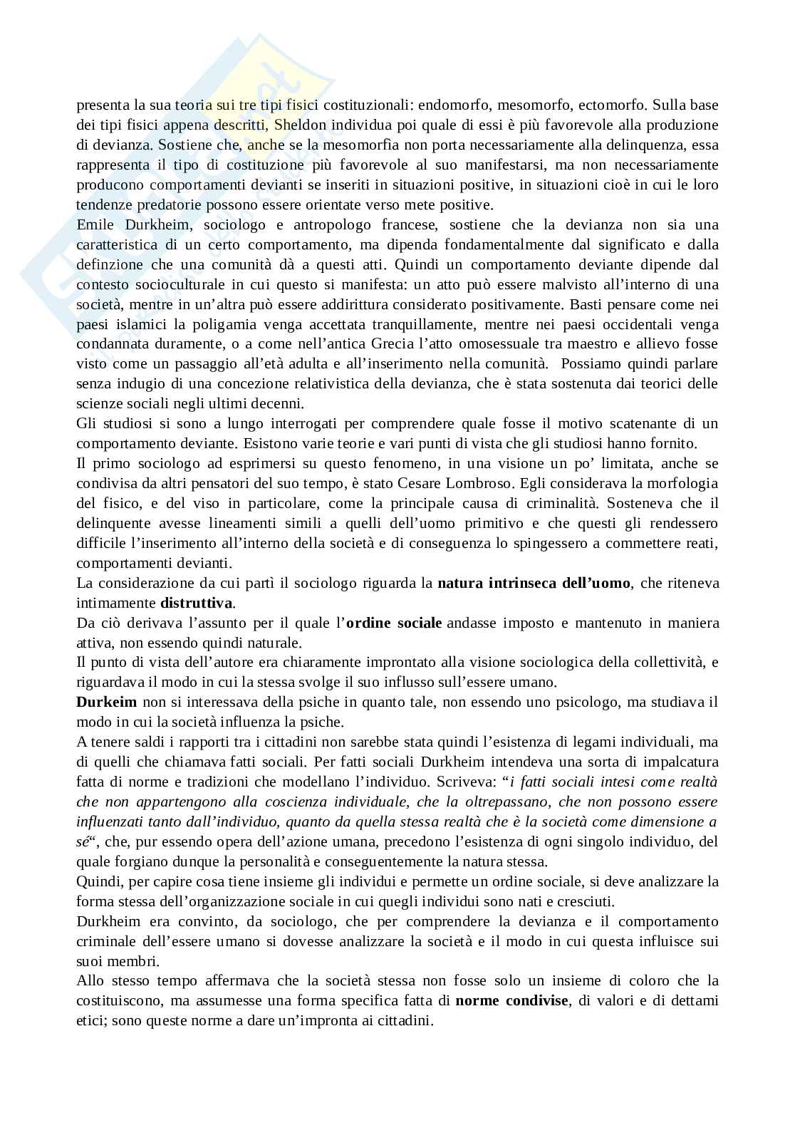 Sociologia della devianza e della criminalità  Pag. 6