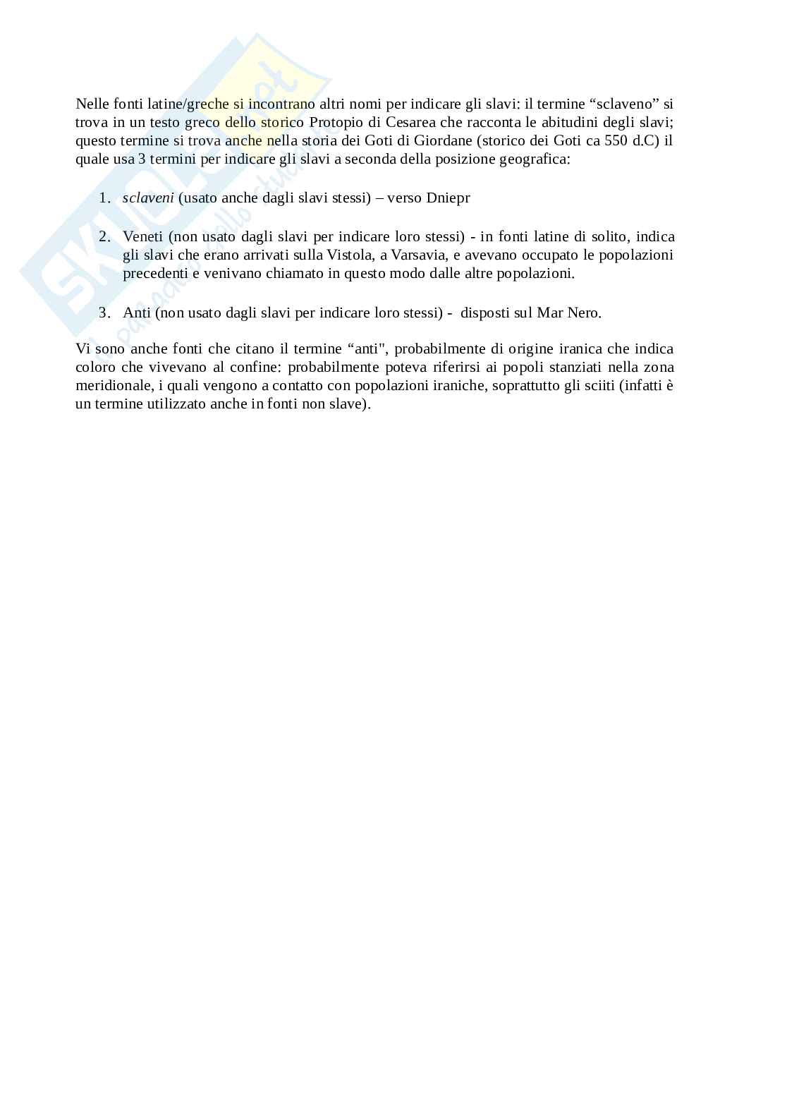 Riassunto esame Filologia germanica, Prof. Collivignarelli Maria Cristina, libro consigliato Gli slavi, Garzaniti   Pag. 6