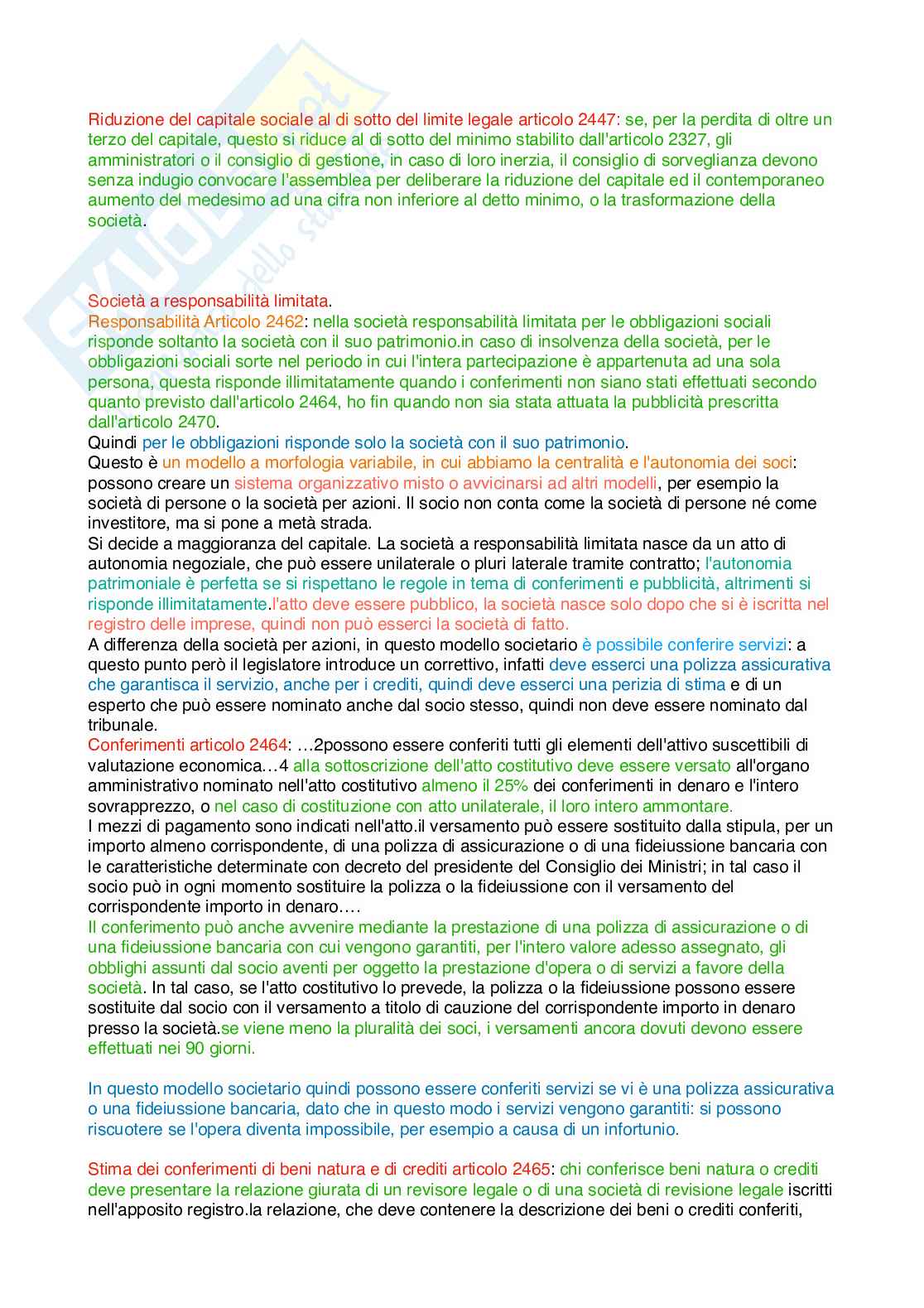 Riassunto esame Diritto commerciale, Prof. Esposito Ciro, libro consigliato Manuale di diritto commerciale, Mario Campobasso Pag. 41