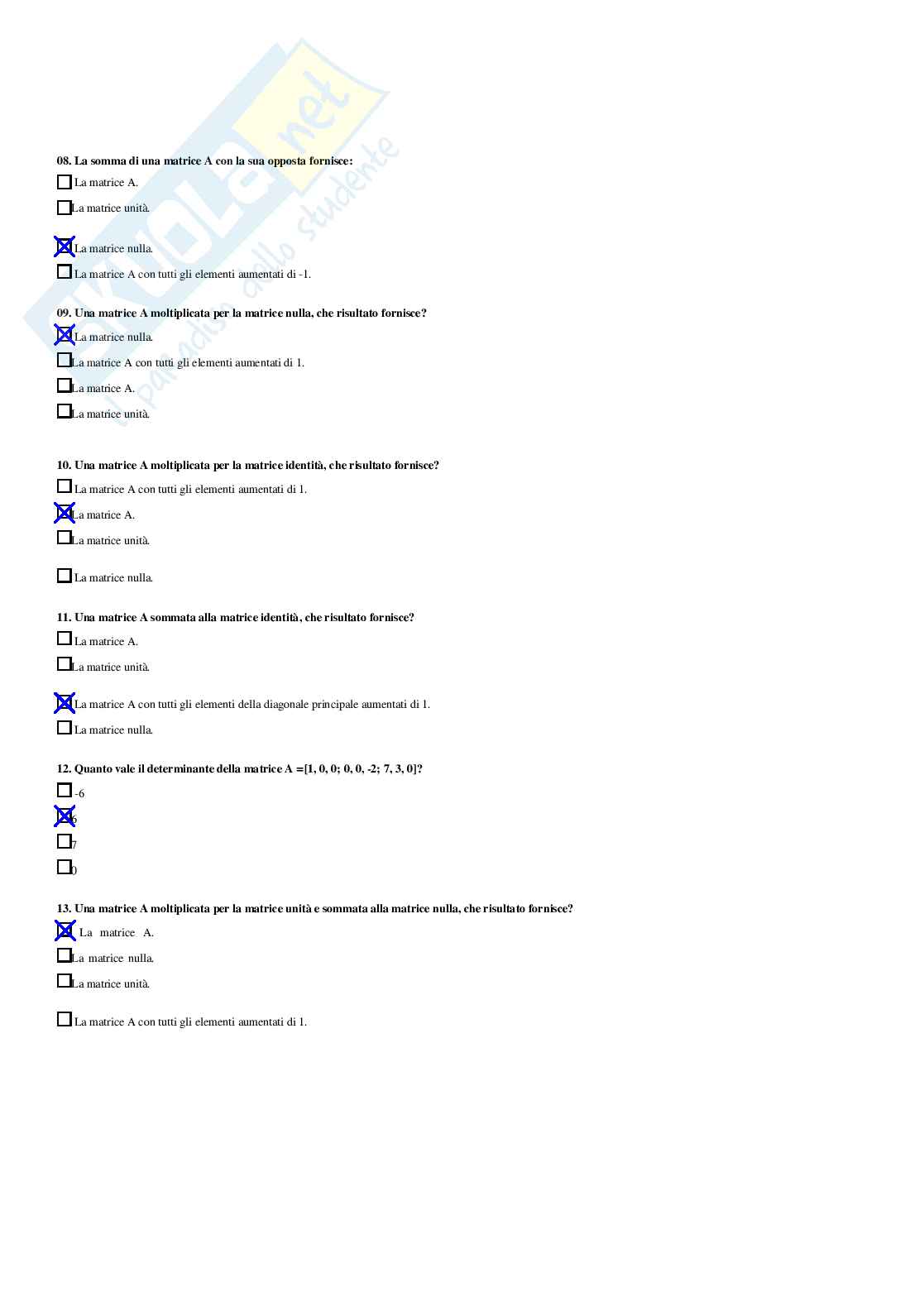 Analisi numerica – Paniere risposte chiuse completo e corretto – A.A. 2025/26 Pag. 11