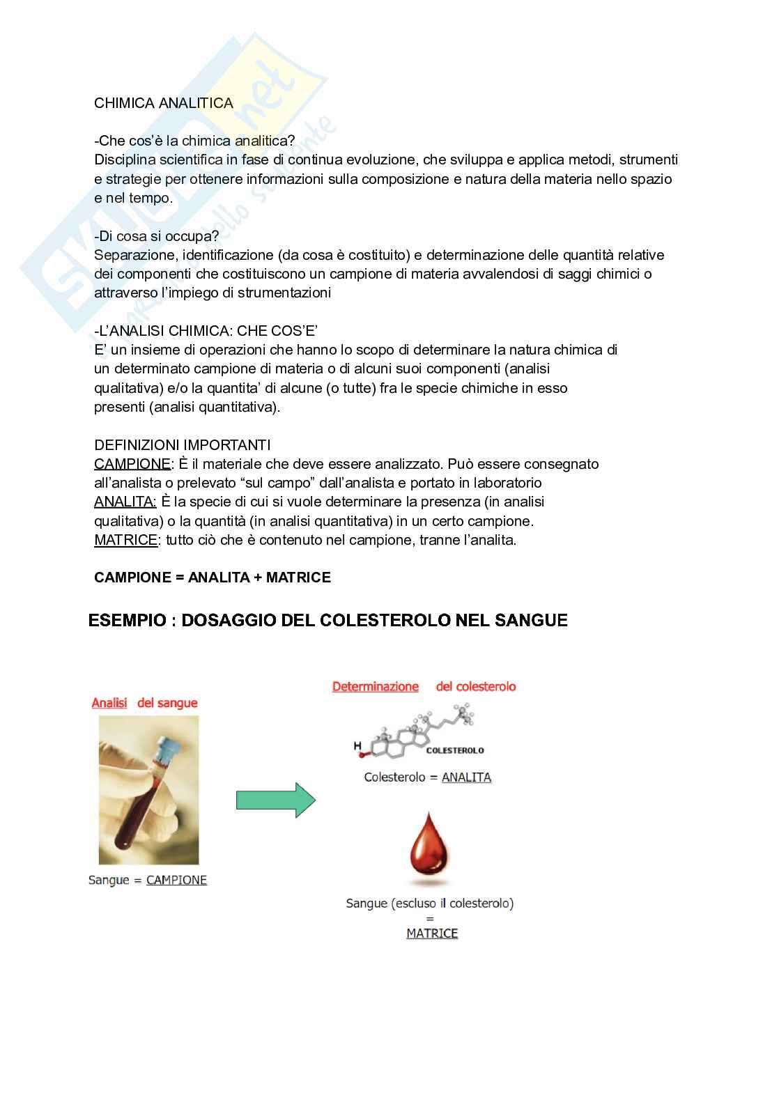 Chimica analitica - prima parte Pag. 1