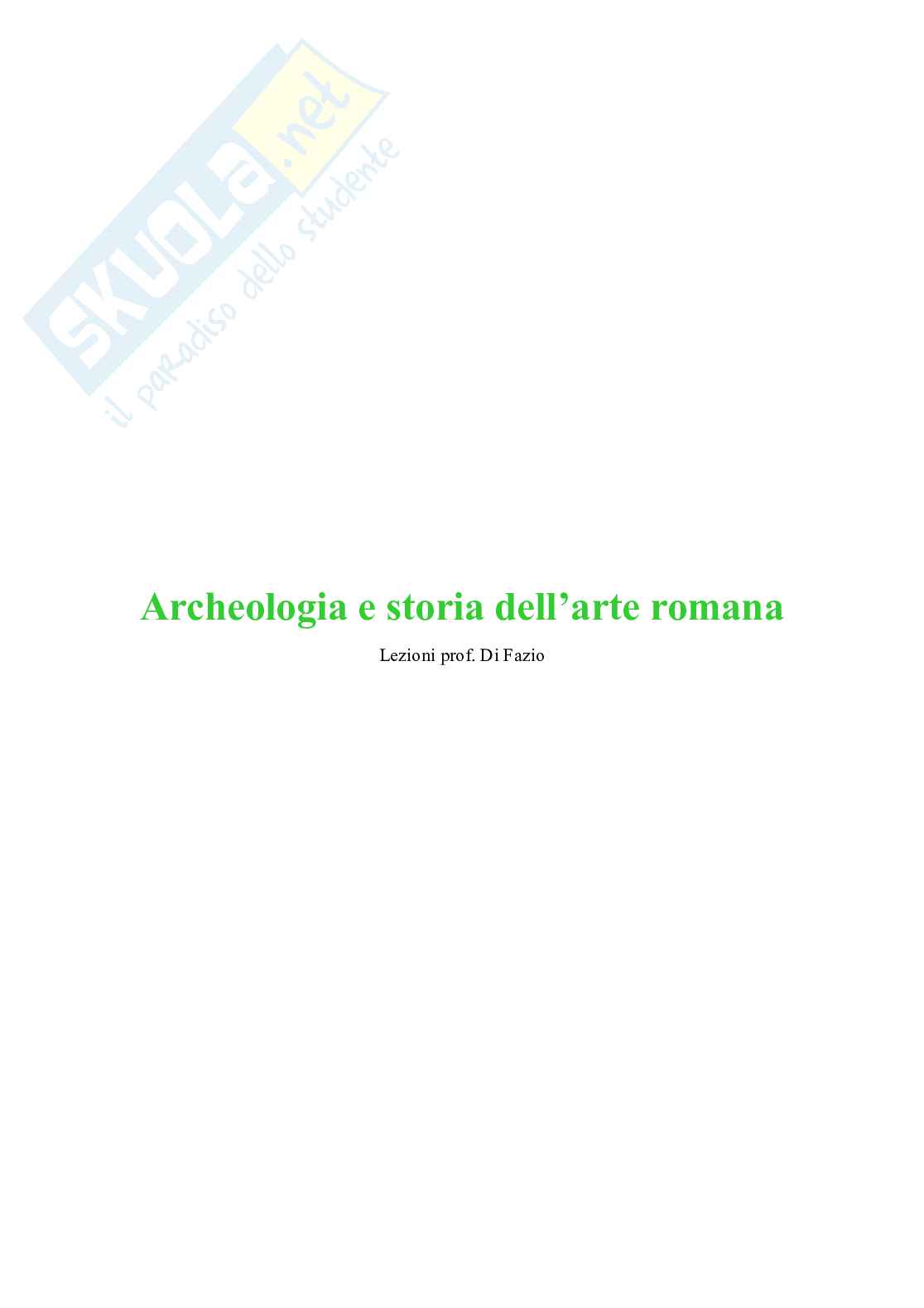 Appunti di Archeologia e storia dell'arte greca e romana Pag. 1