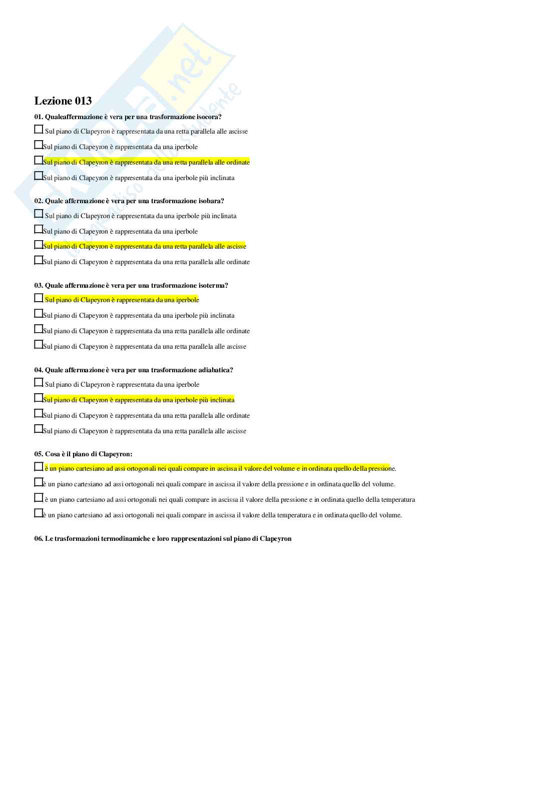 Fisica tecnica – esame – Paniere completo risposte chiuse (109) – A.A. 2025/26 Pag. 16