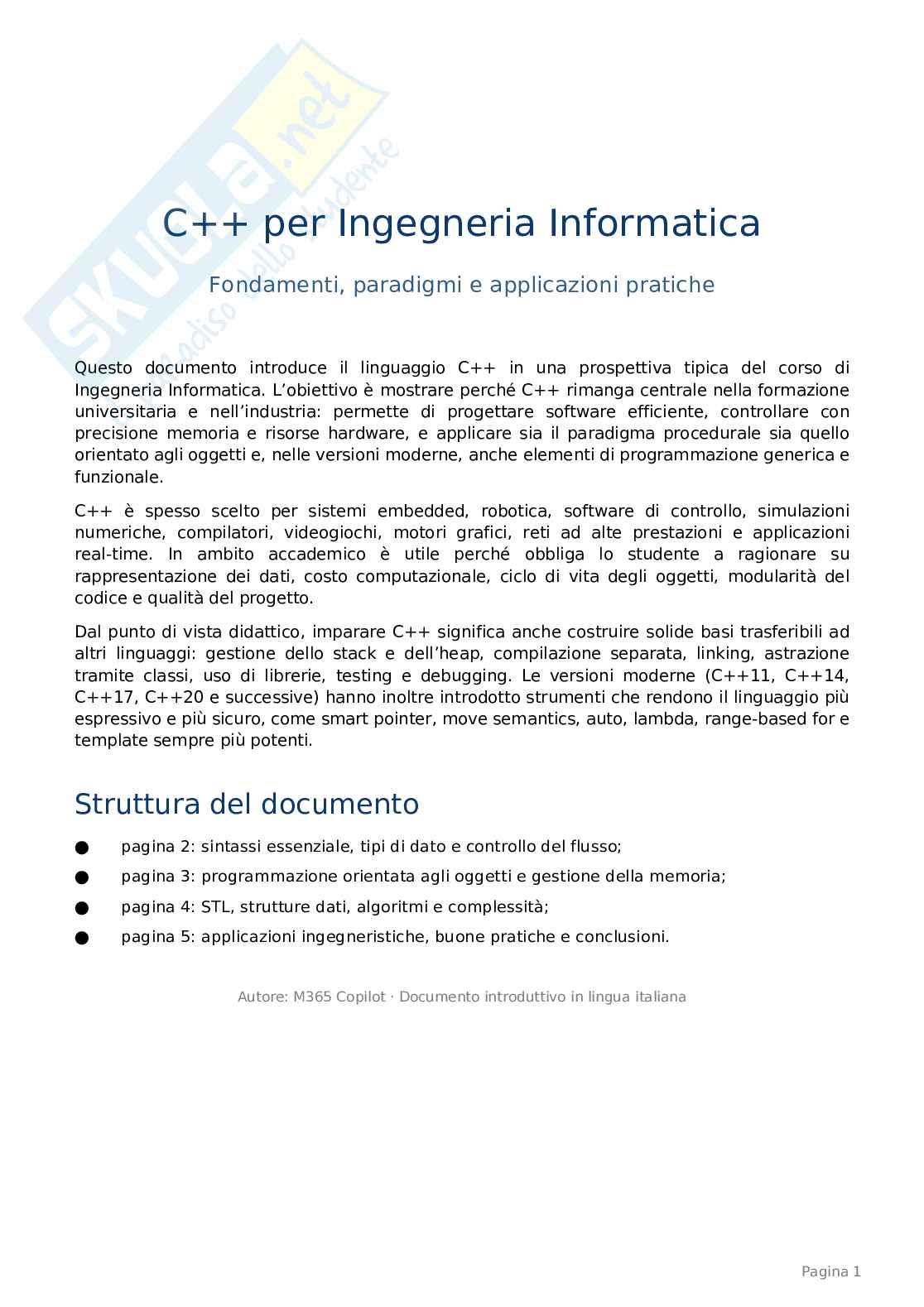 Fondamenti cpp Pag. 1